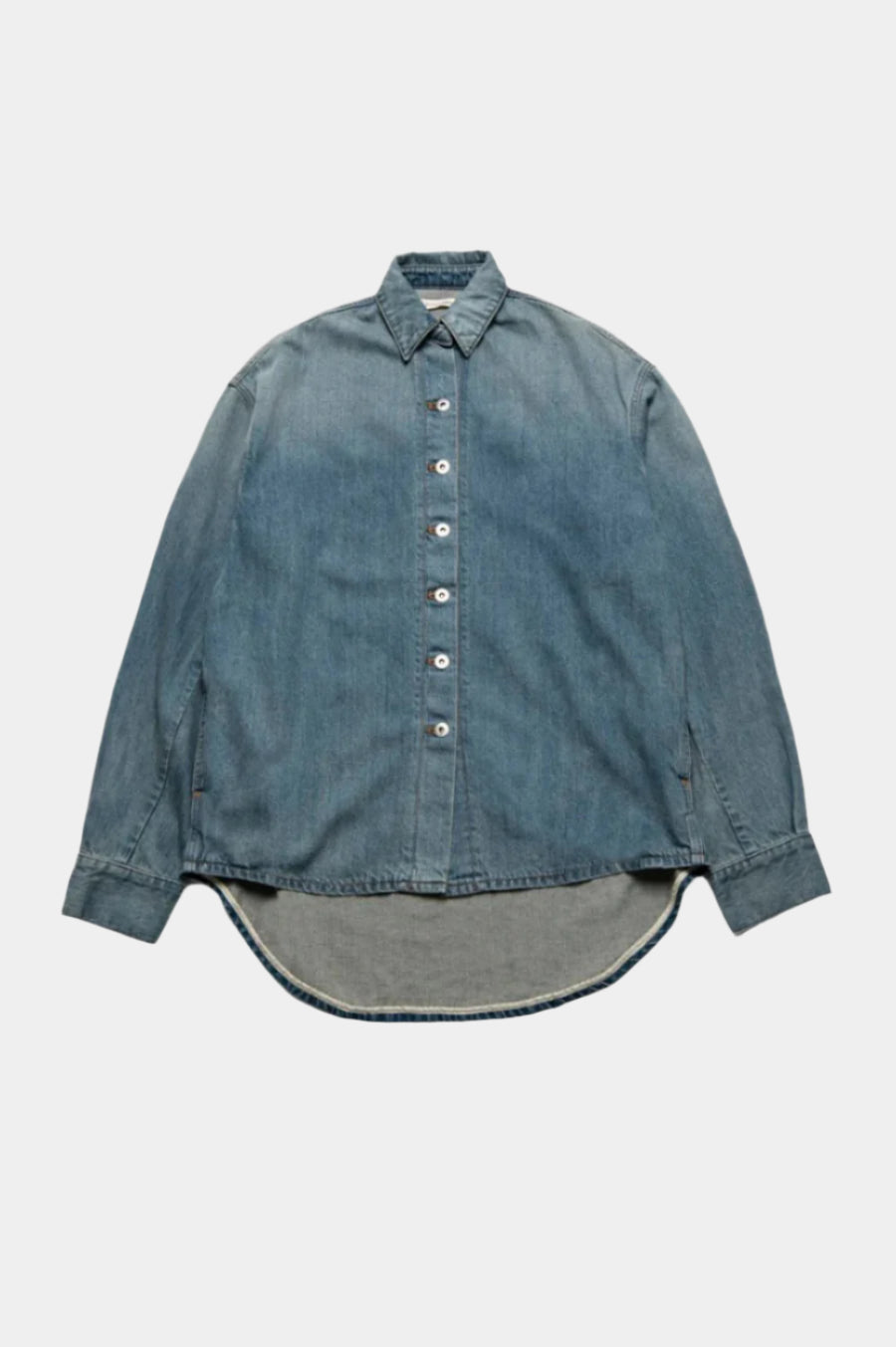 Oversized Denim Shirt Jacket Light Indigo
