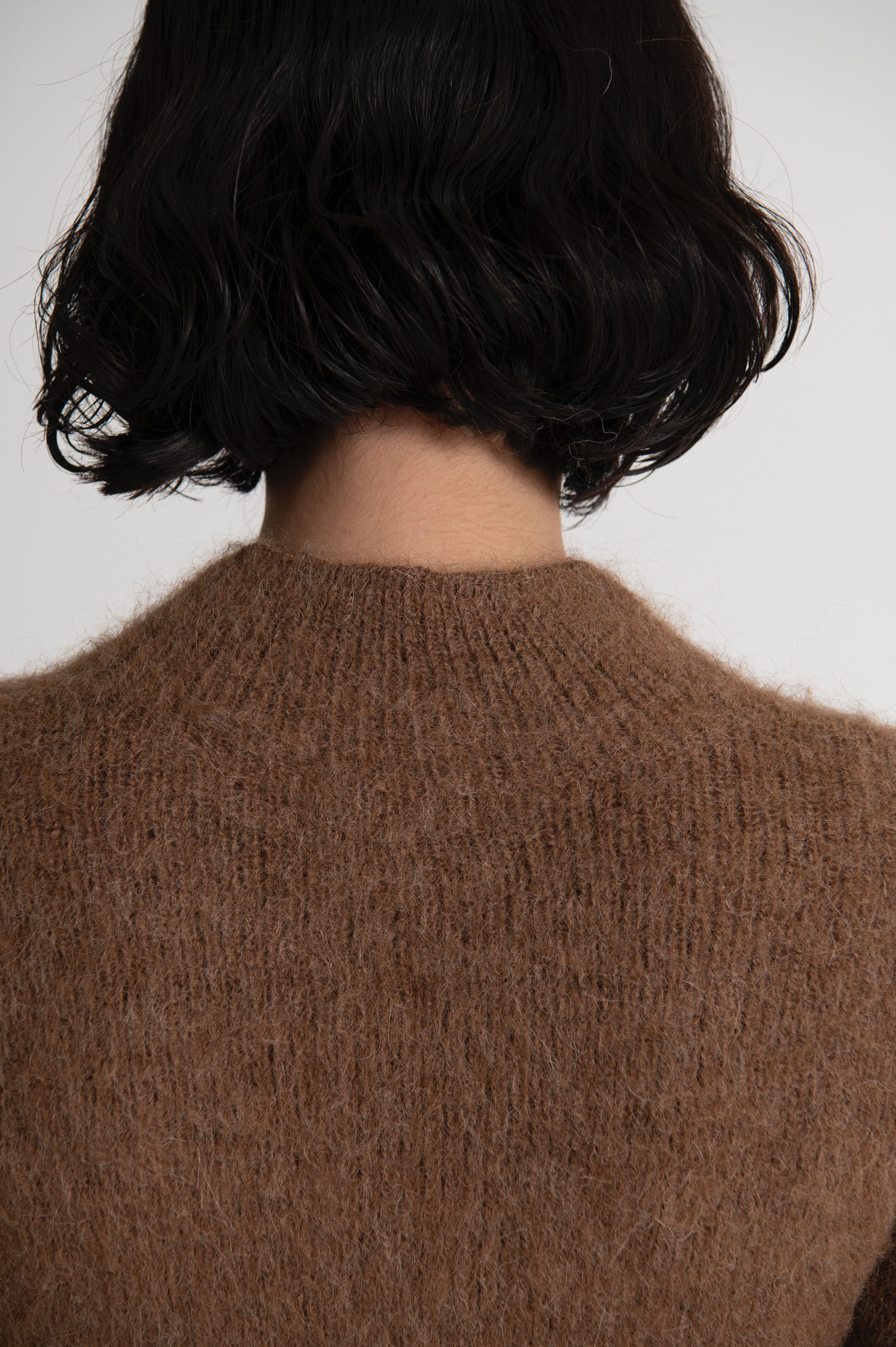 Long Sweater Dress Light Brown