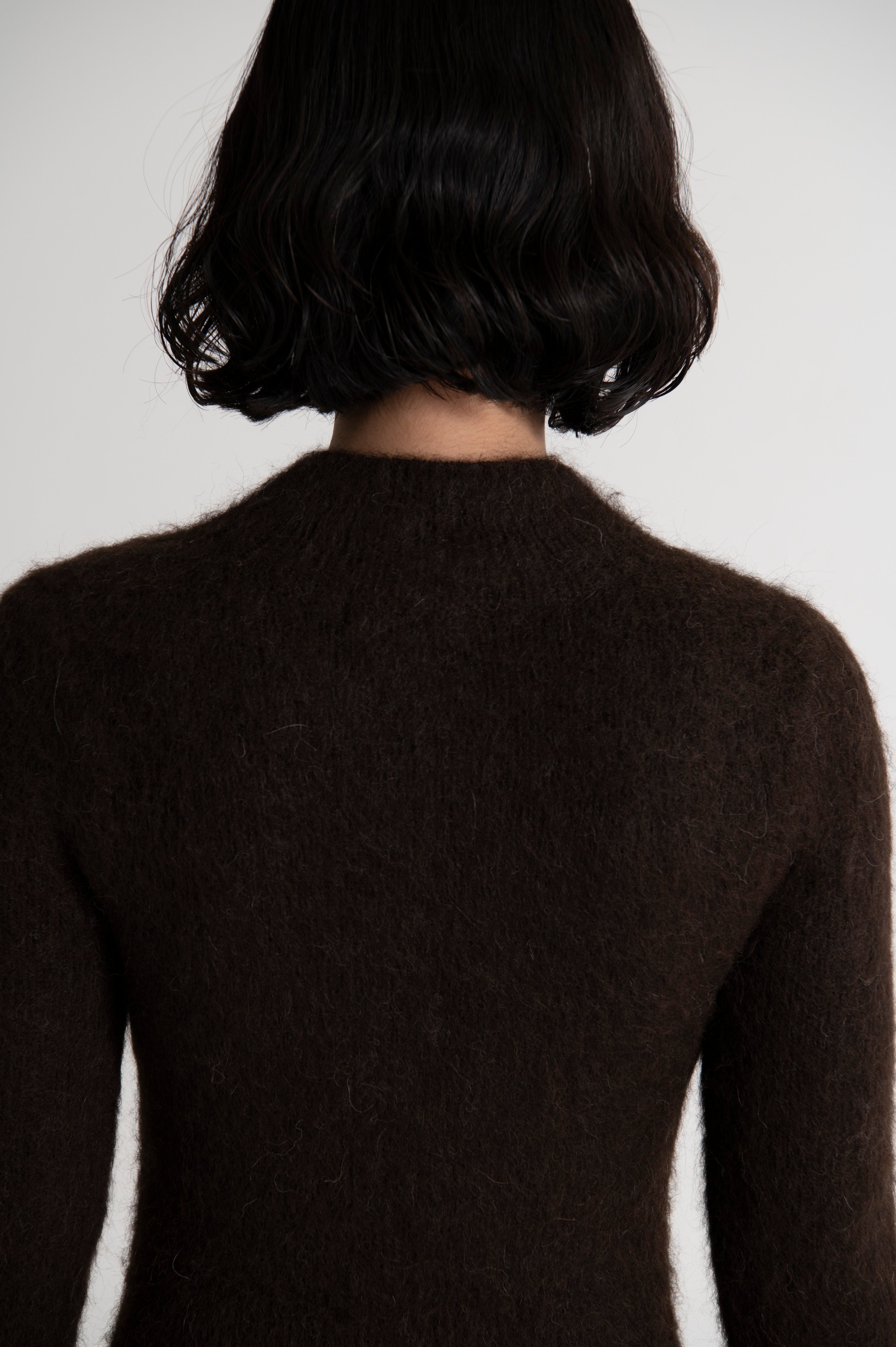 Long Sweater Dress Dark Brown