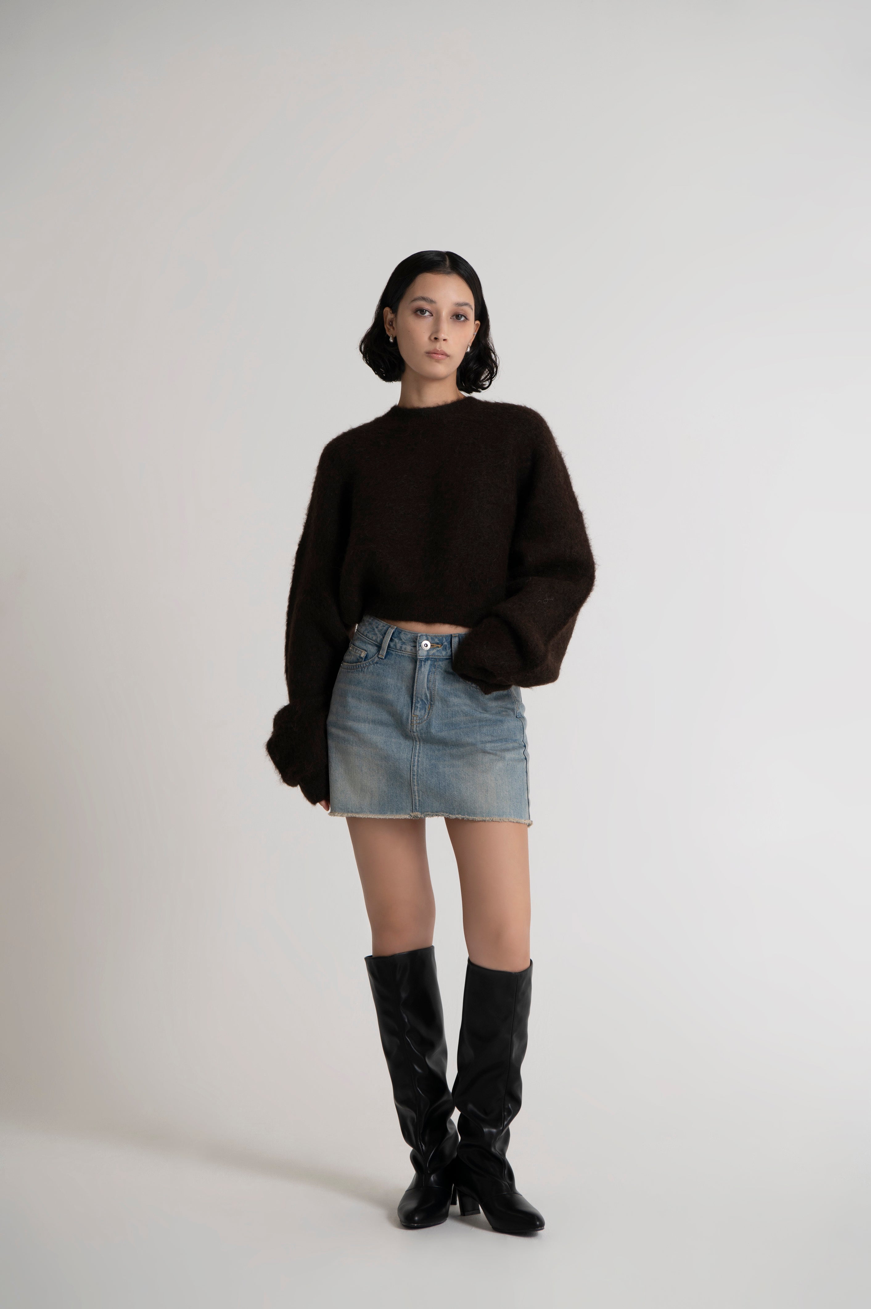 Short Torrent Crew Neck Dark Brown