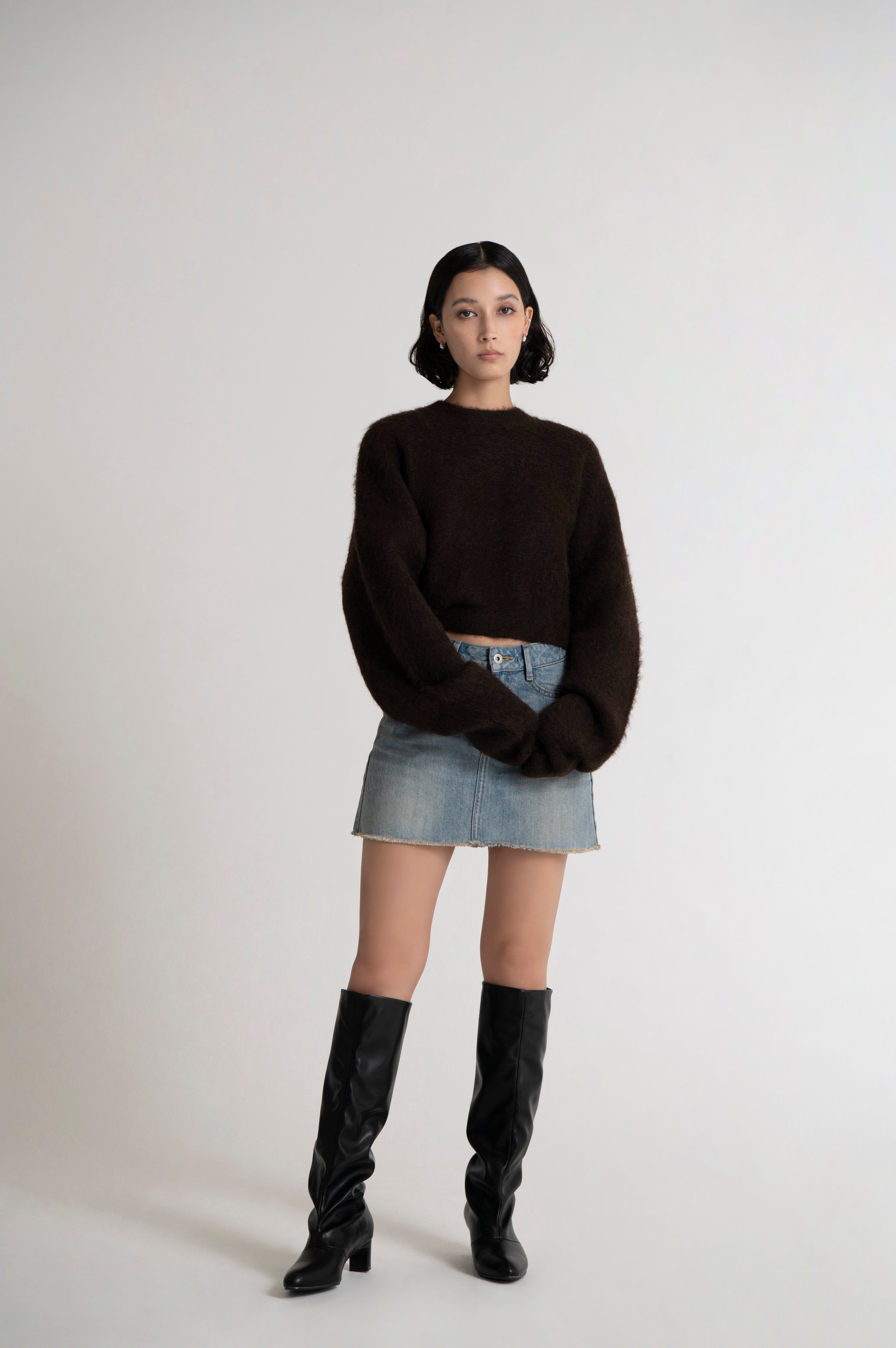 Short Torrent Crew Neck Dark Brown