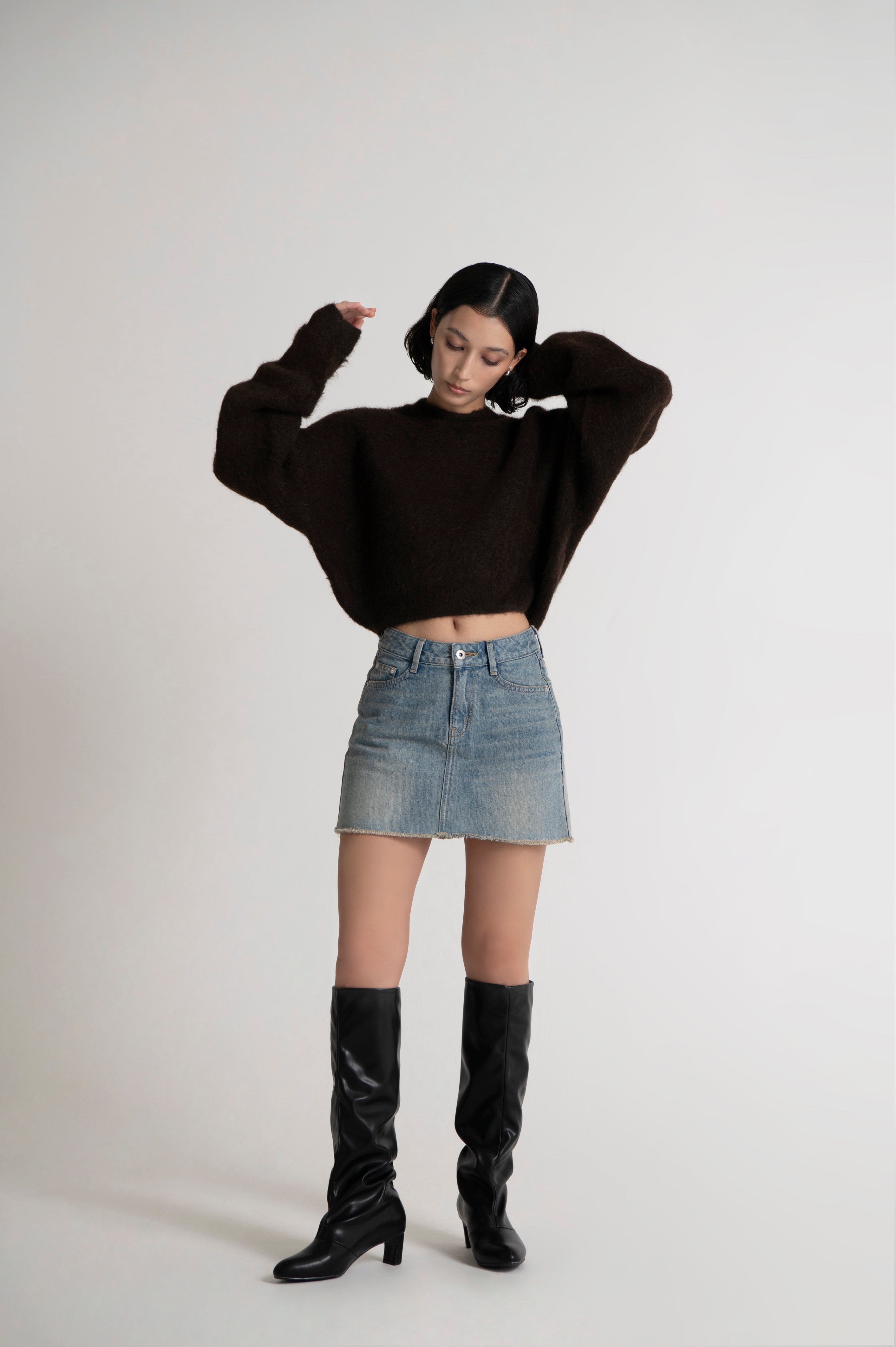 Short Torrent Crew Neck Dark Brown