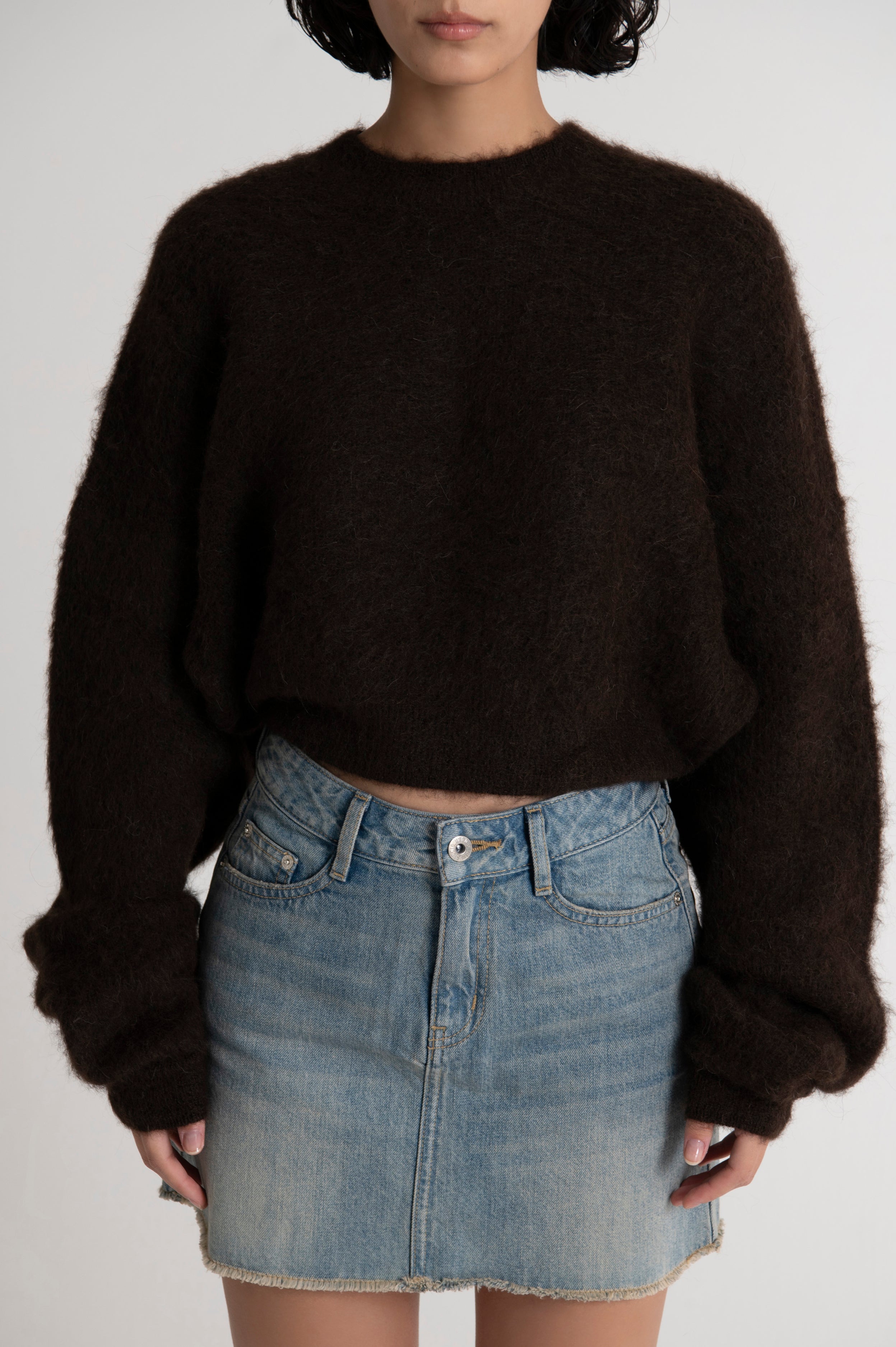 Short Torrent Crew Neck Dark Brown