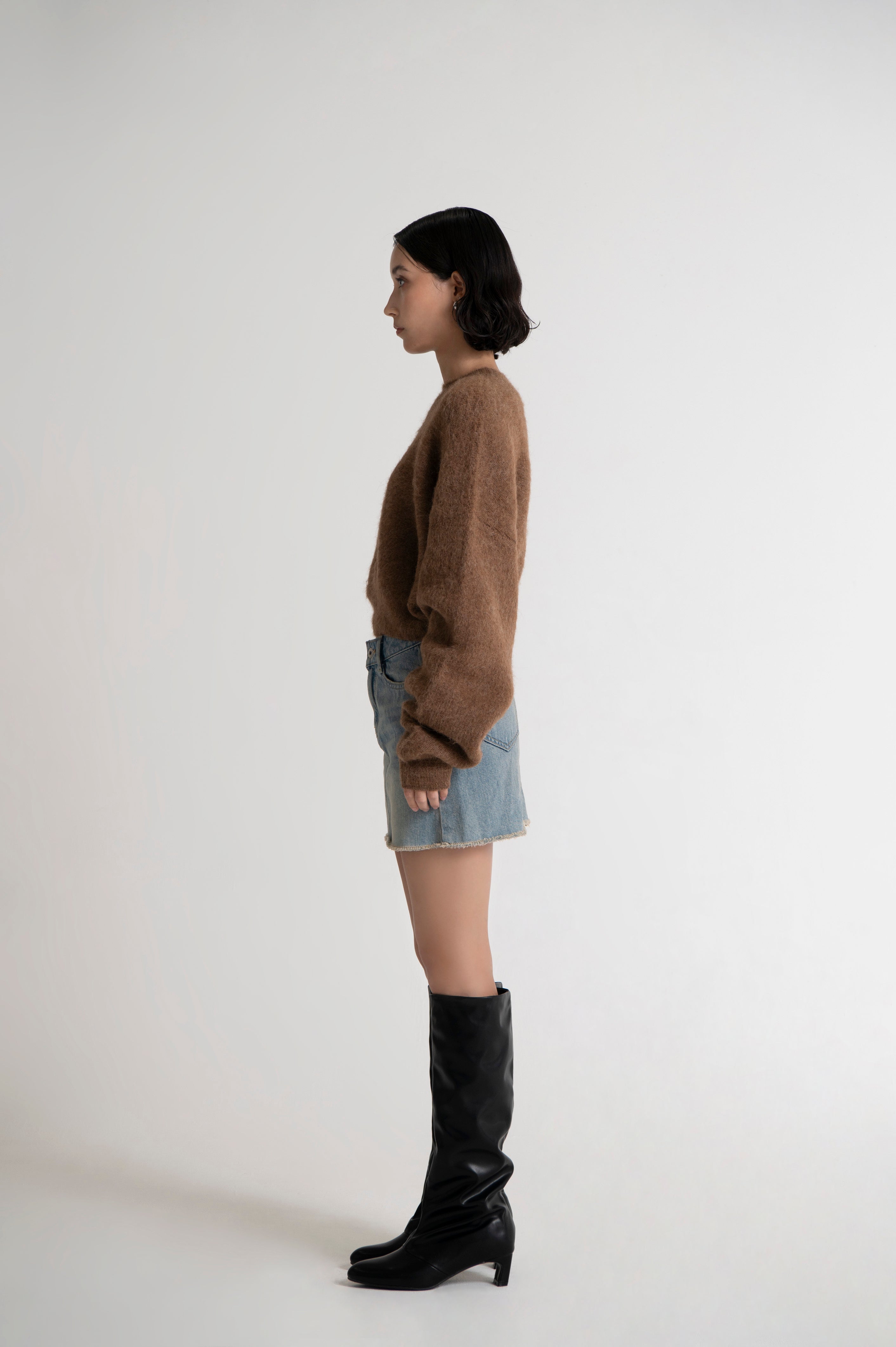 Short Torrent Crew Neck Light Brown
