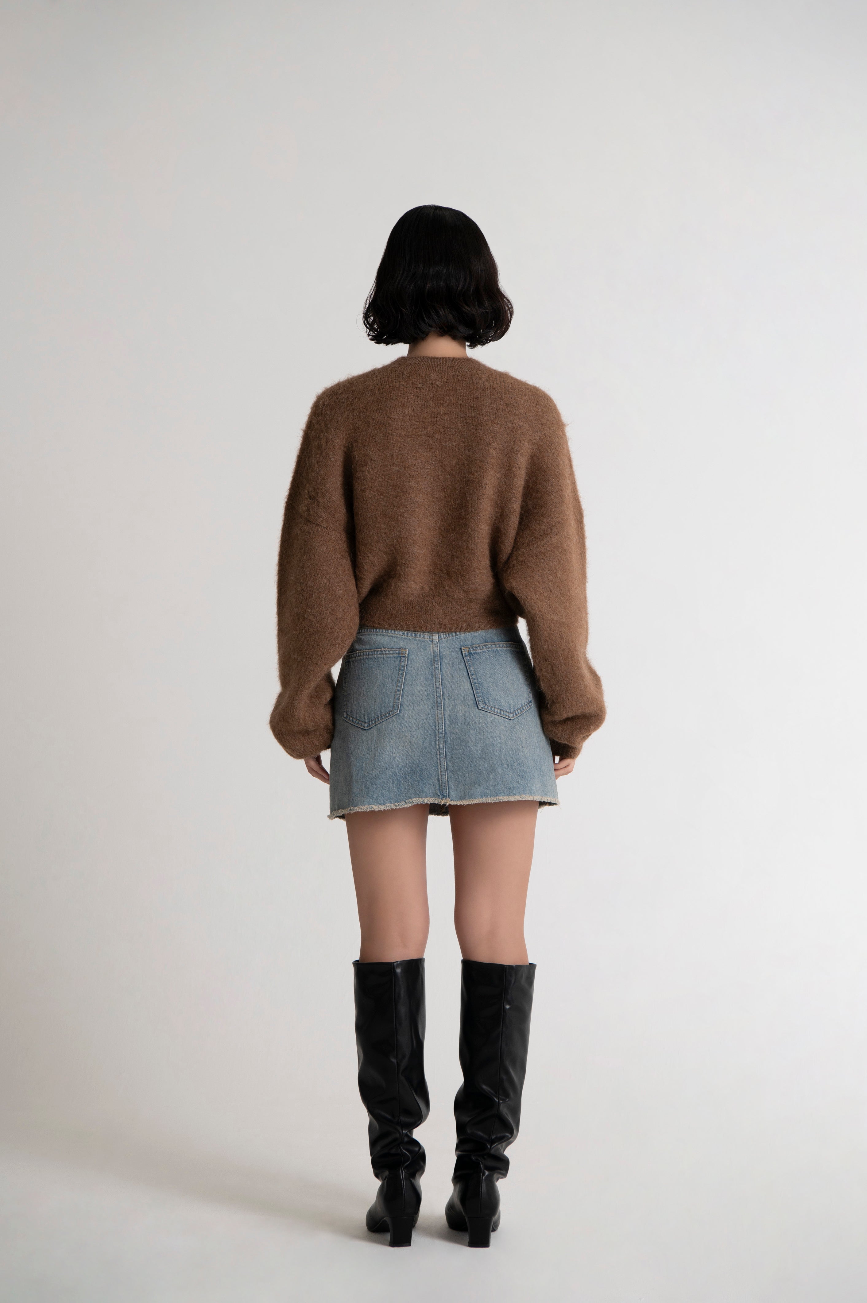 Short Torrent Crew Neck Light Brown