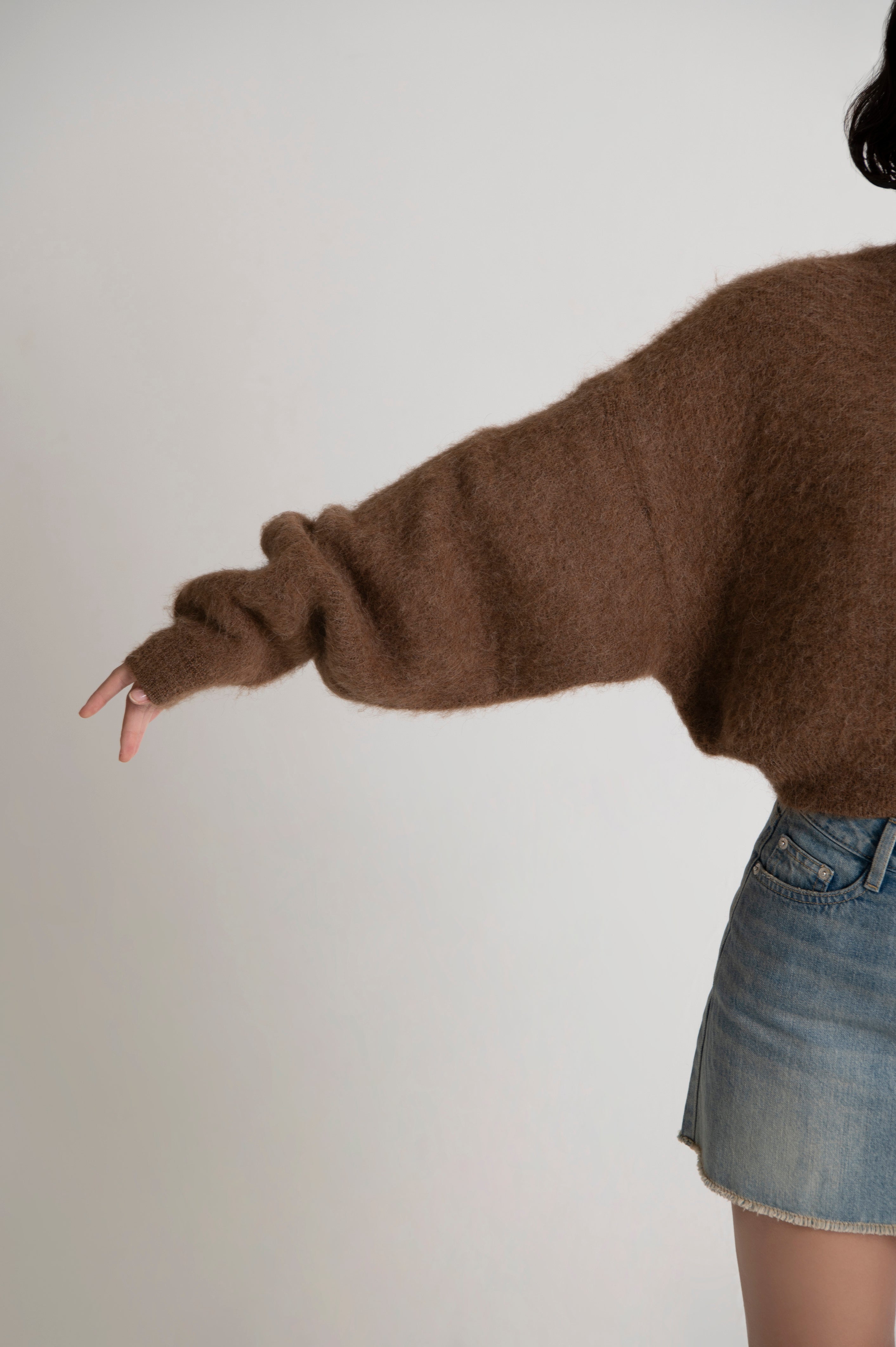 Short Torrent Crew Neck Light Brown