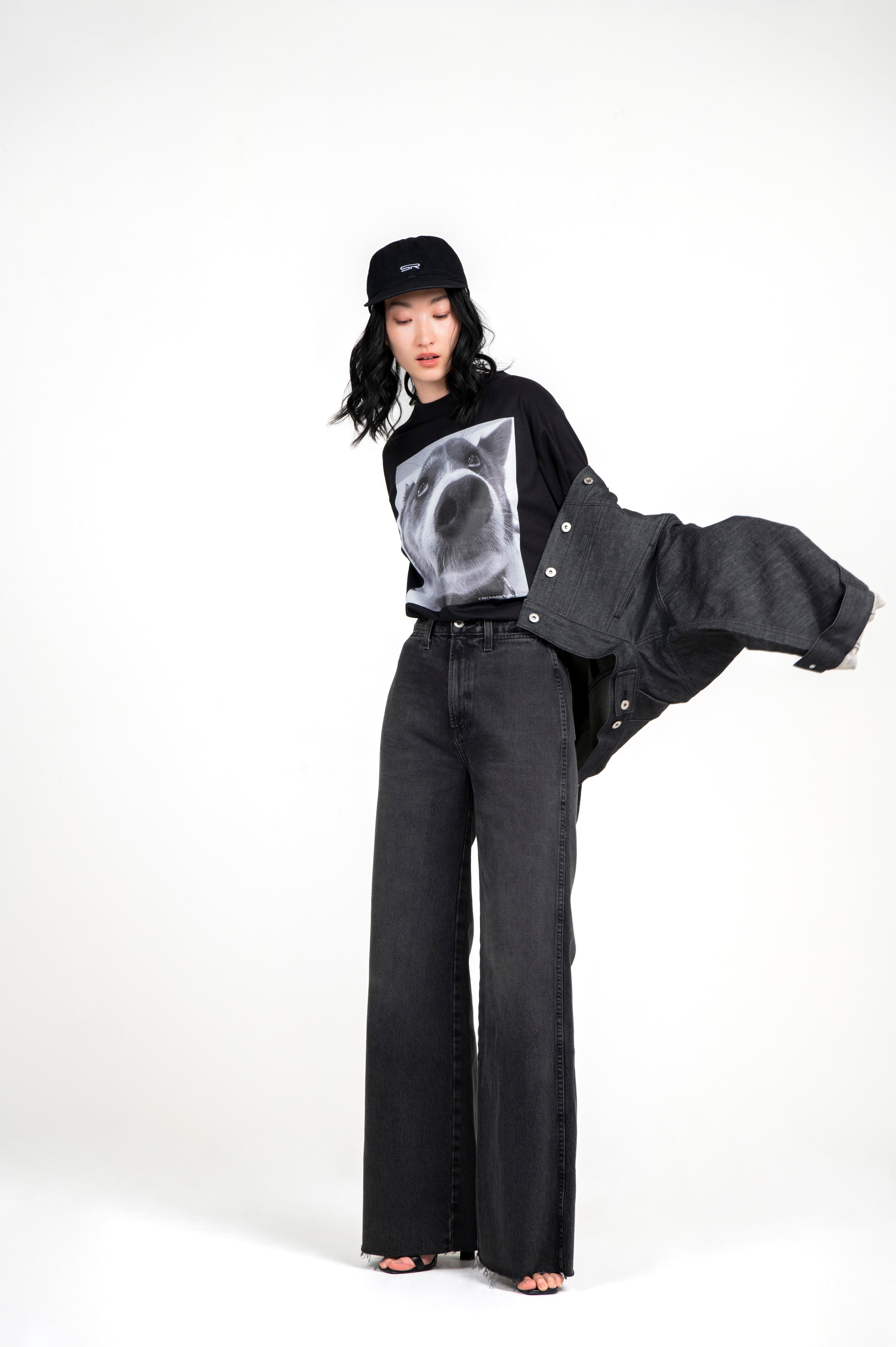 Dog Photo T-Shirt Black