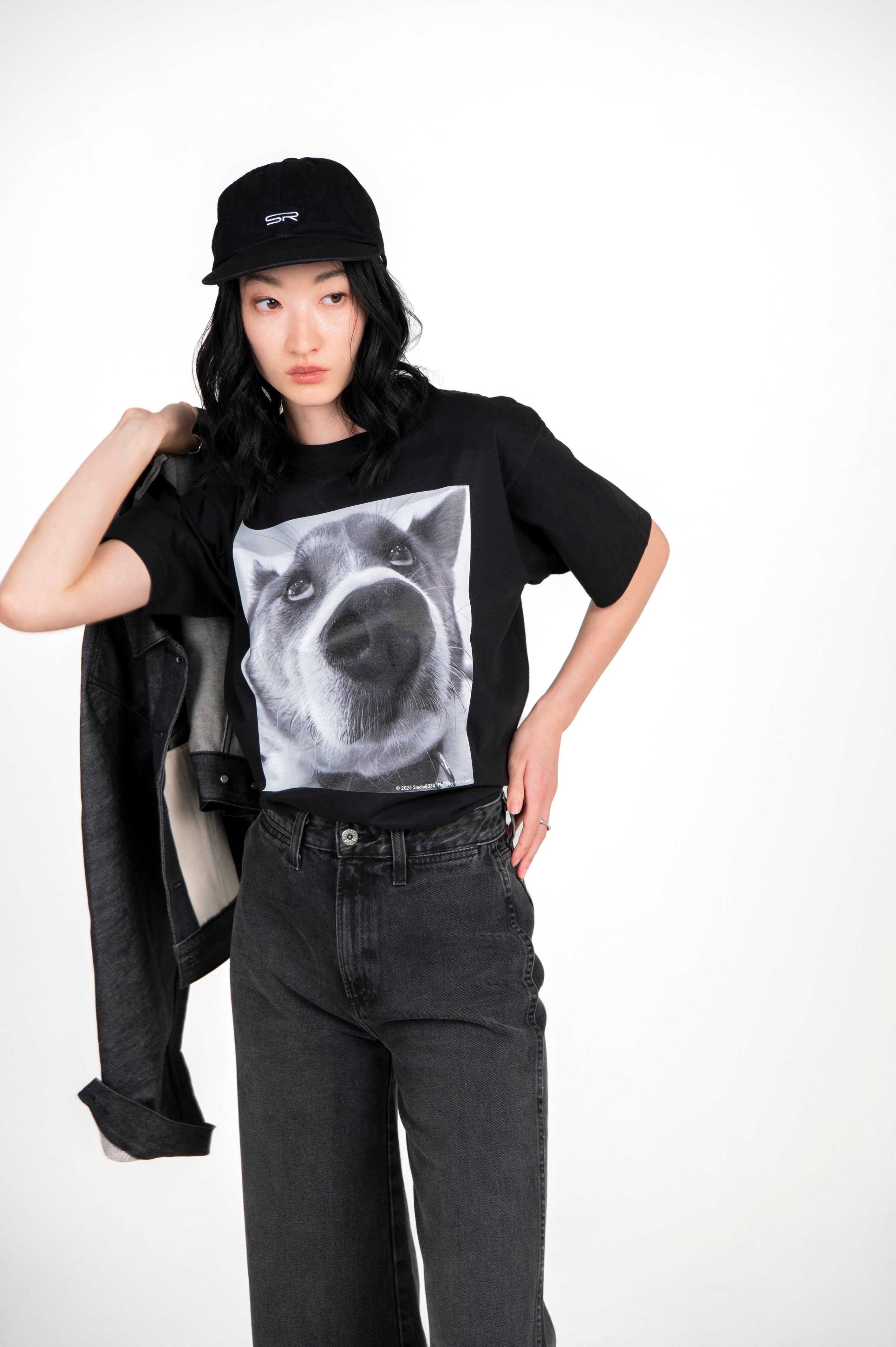 Dog Photo T-Shirt Black