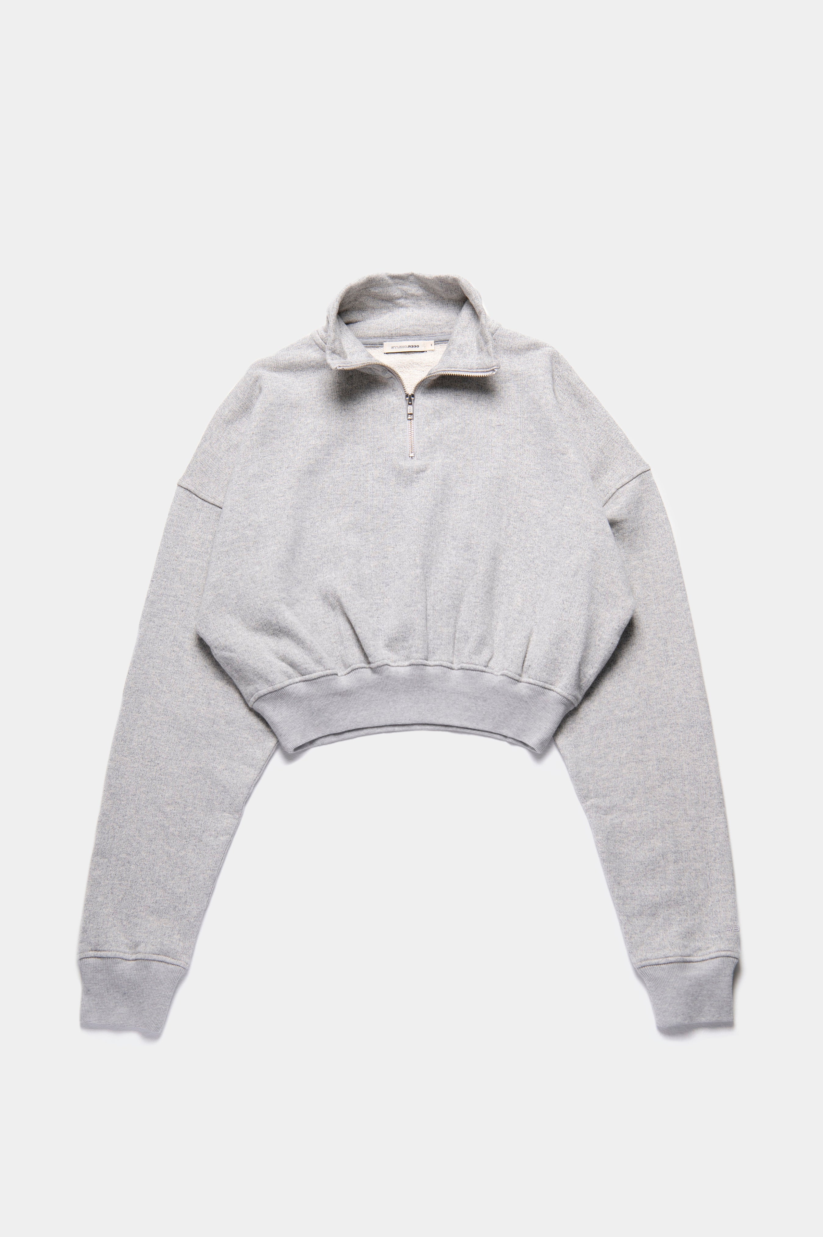 Tsuriami Cropped Sweat Heather Ash Grey