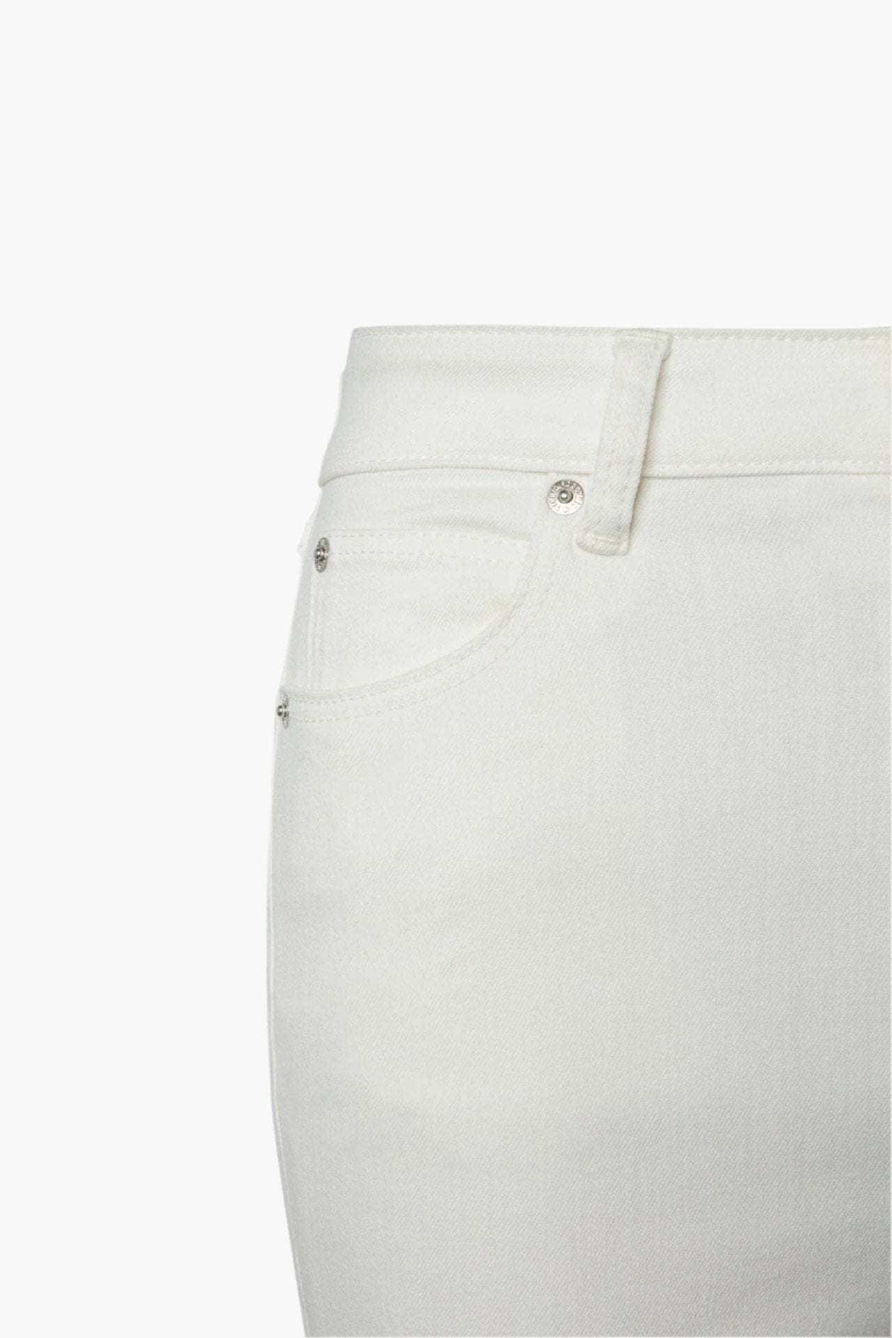 High Rise Skinny - White side pocket