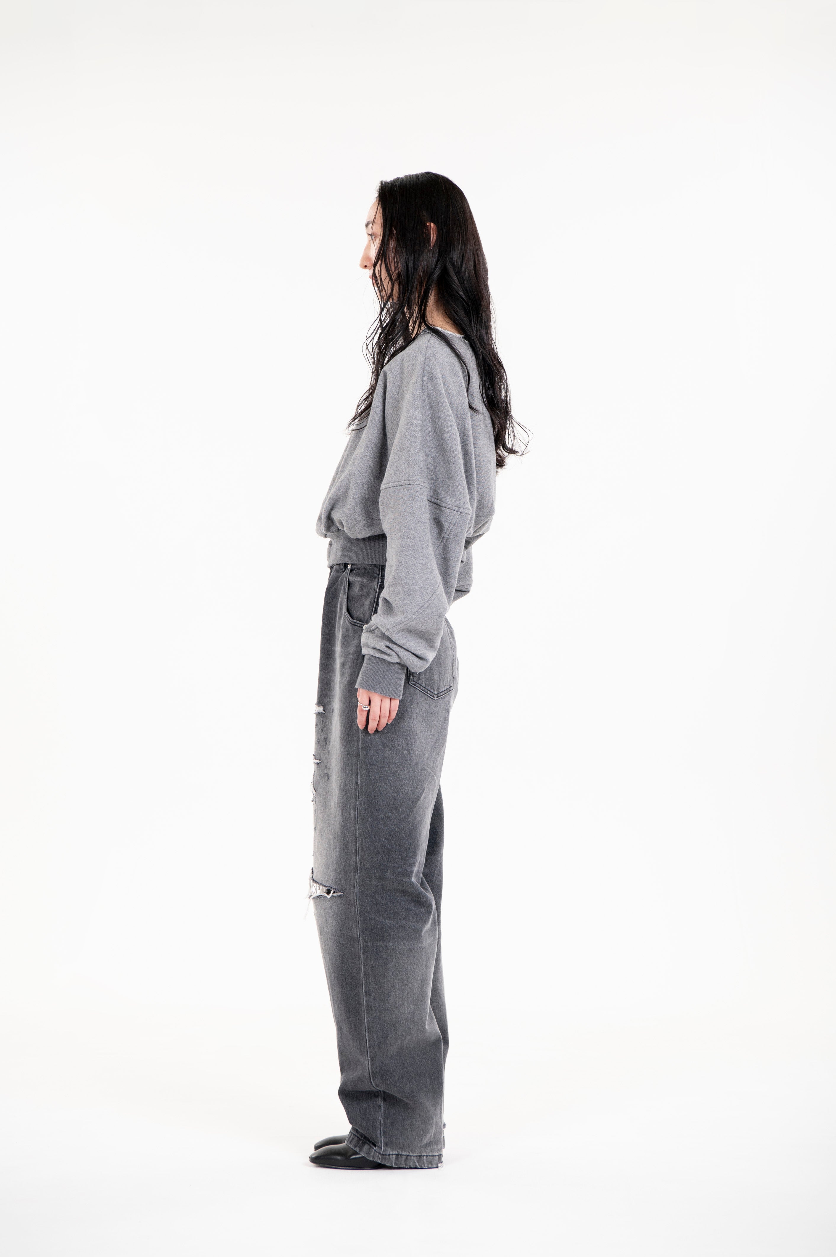 Vintage Wide Tapered Gray Crush