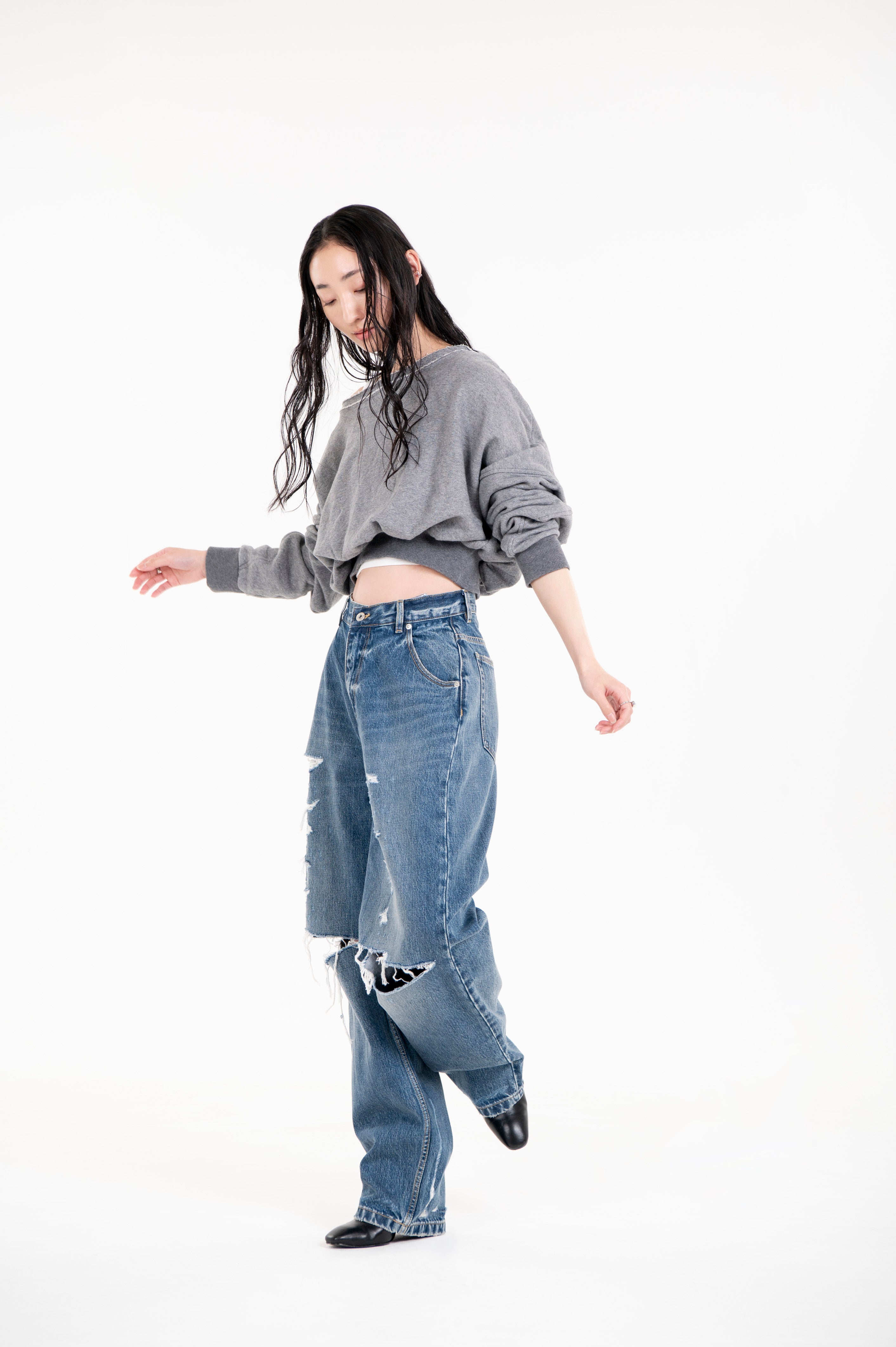 Vintage Wide Tapered Indigo Crush