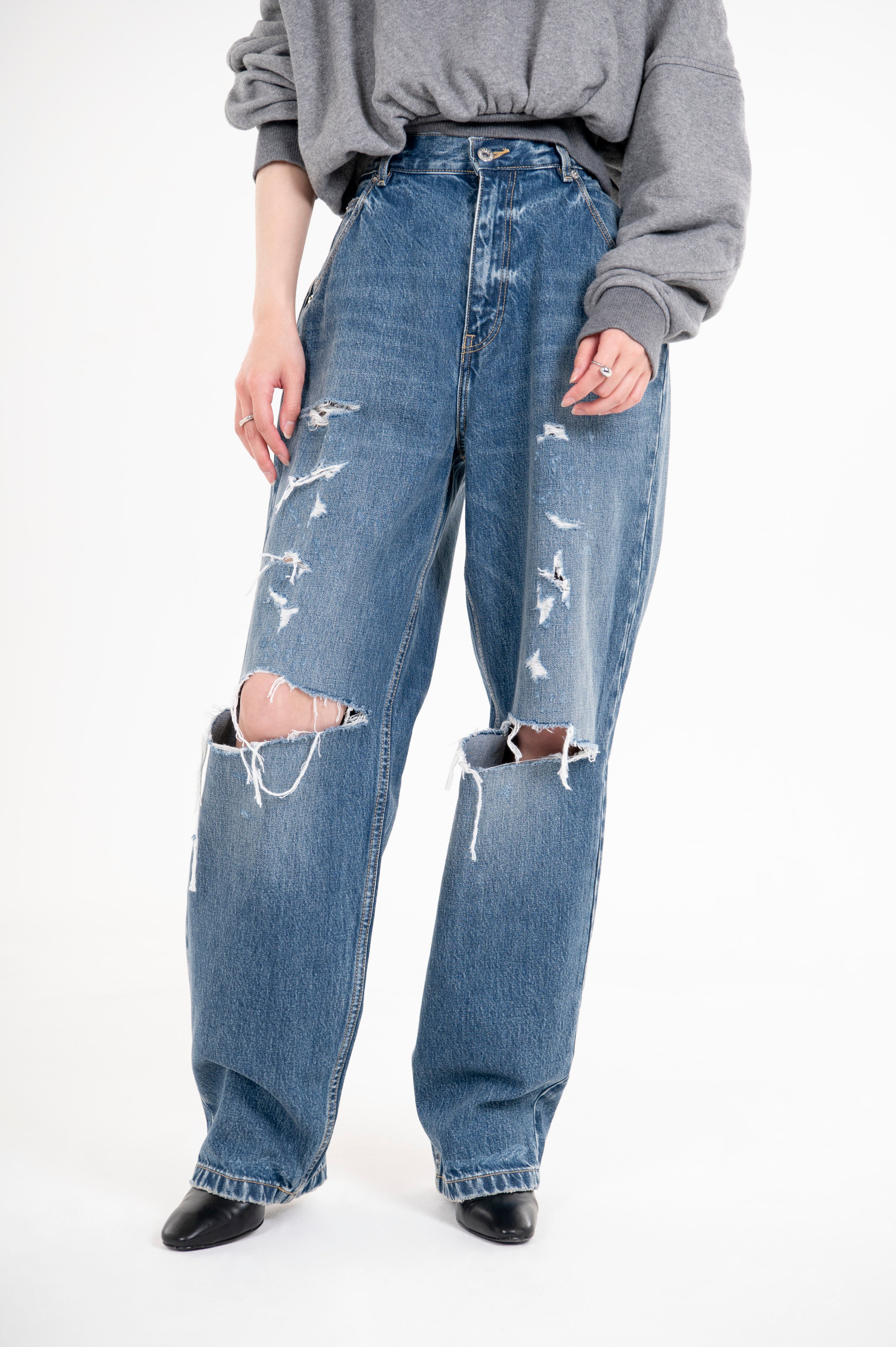 Vintage Wide Tapered Indigo Crush