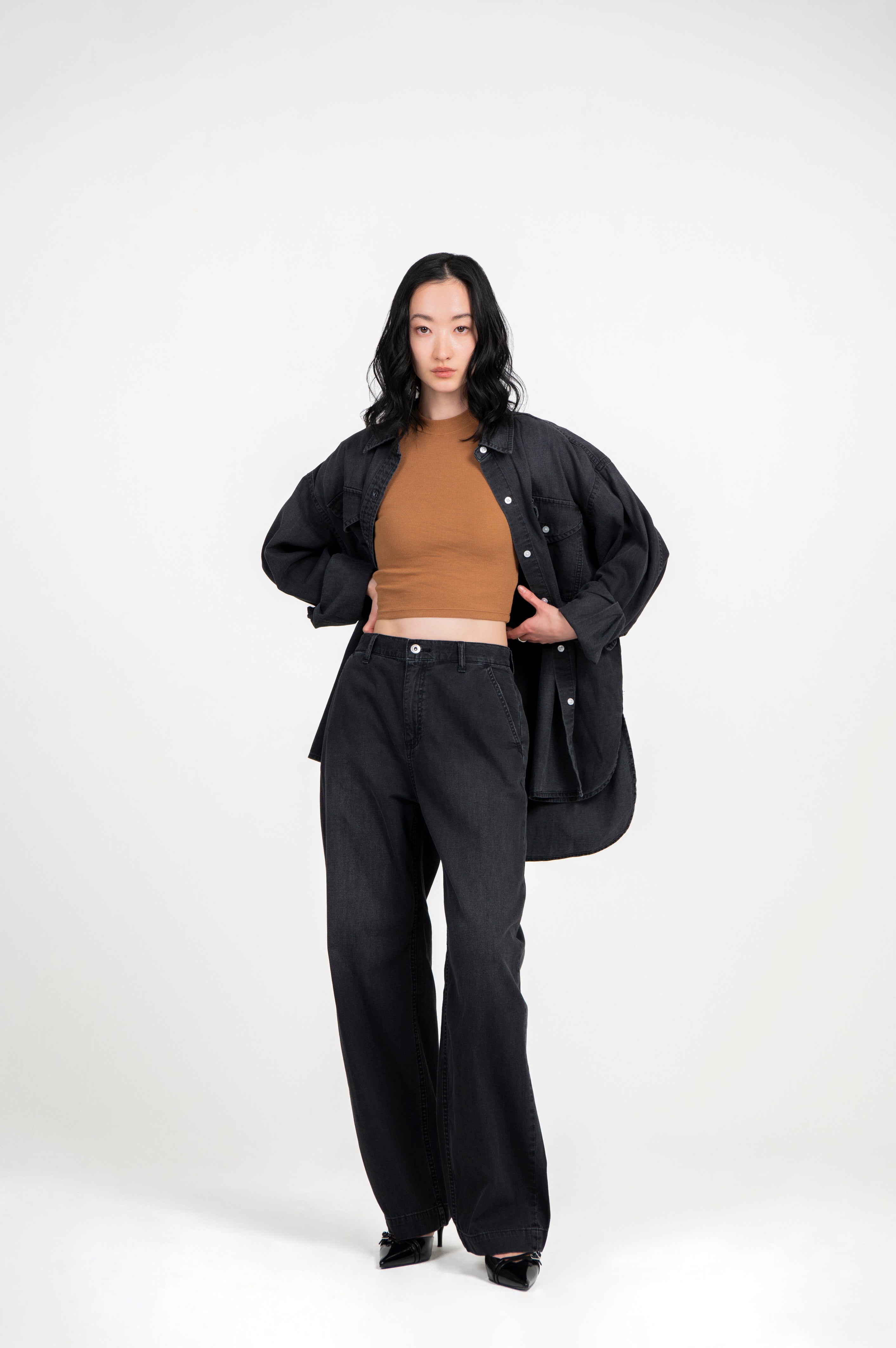 Light Weight Denim Shirt Black