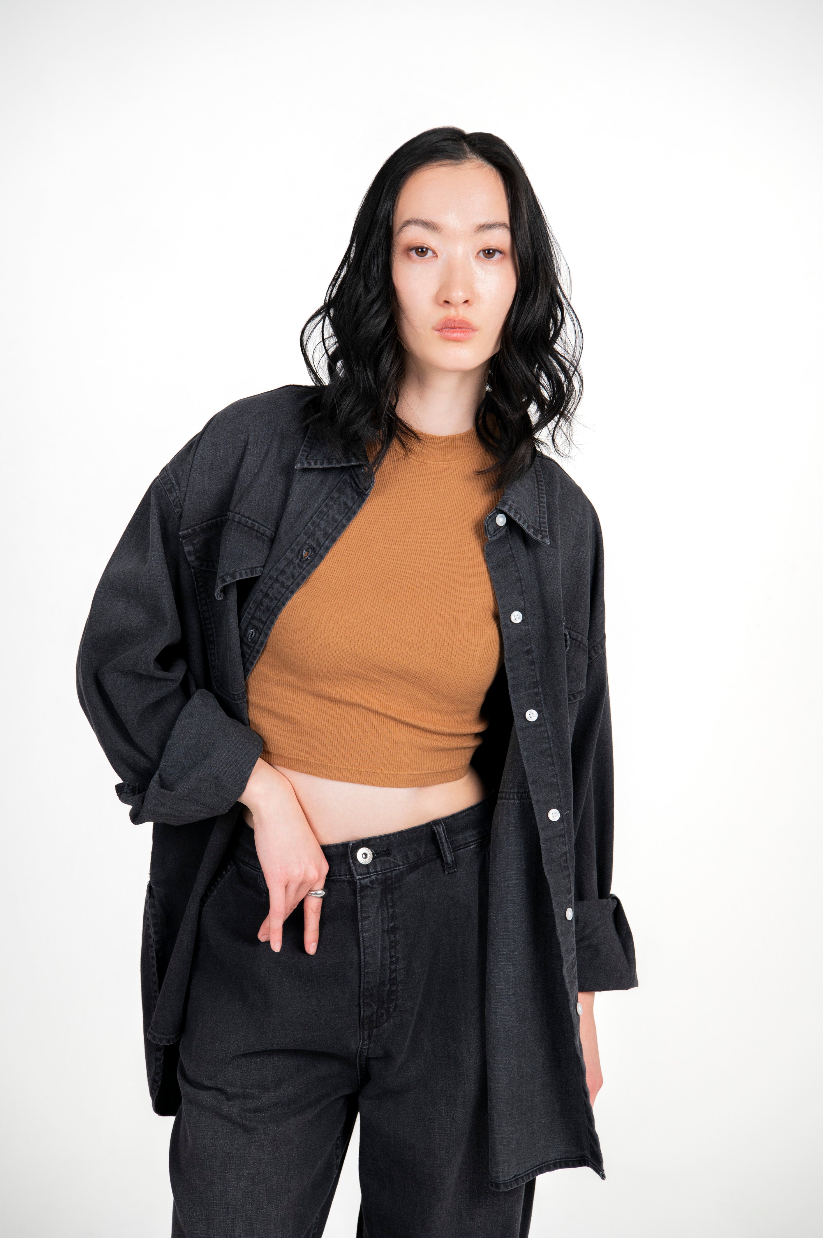 Light Weight Denim Trouser Black