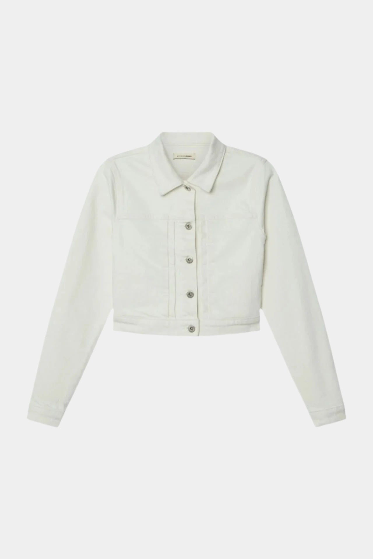 Fitted Denim Jacket - White