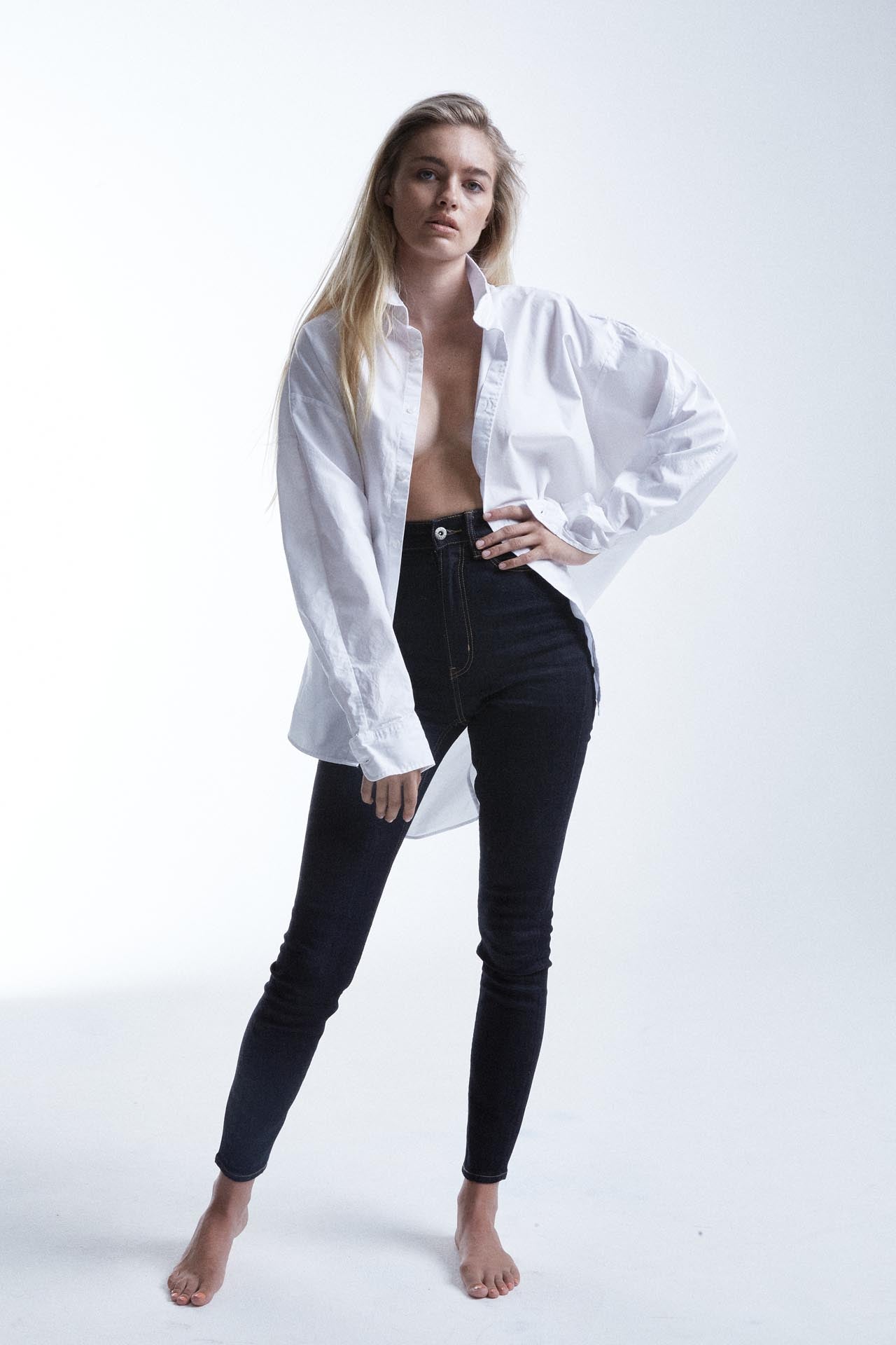 Boyfriend Shirt - White full front