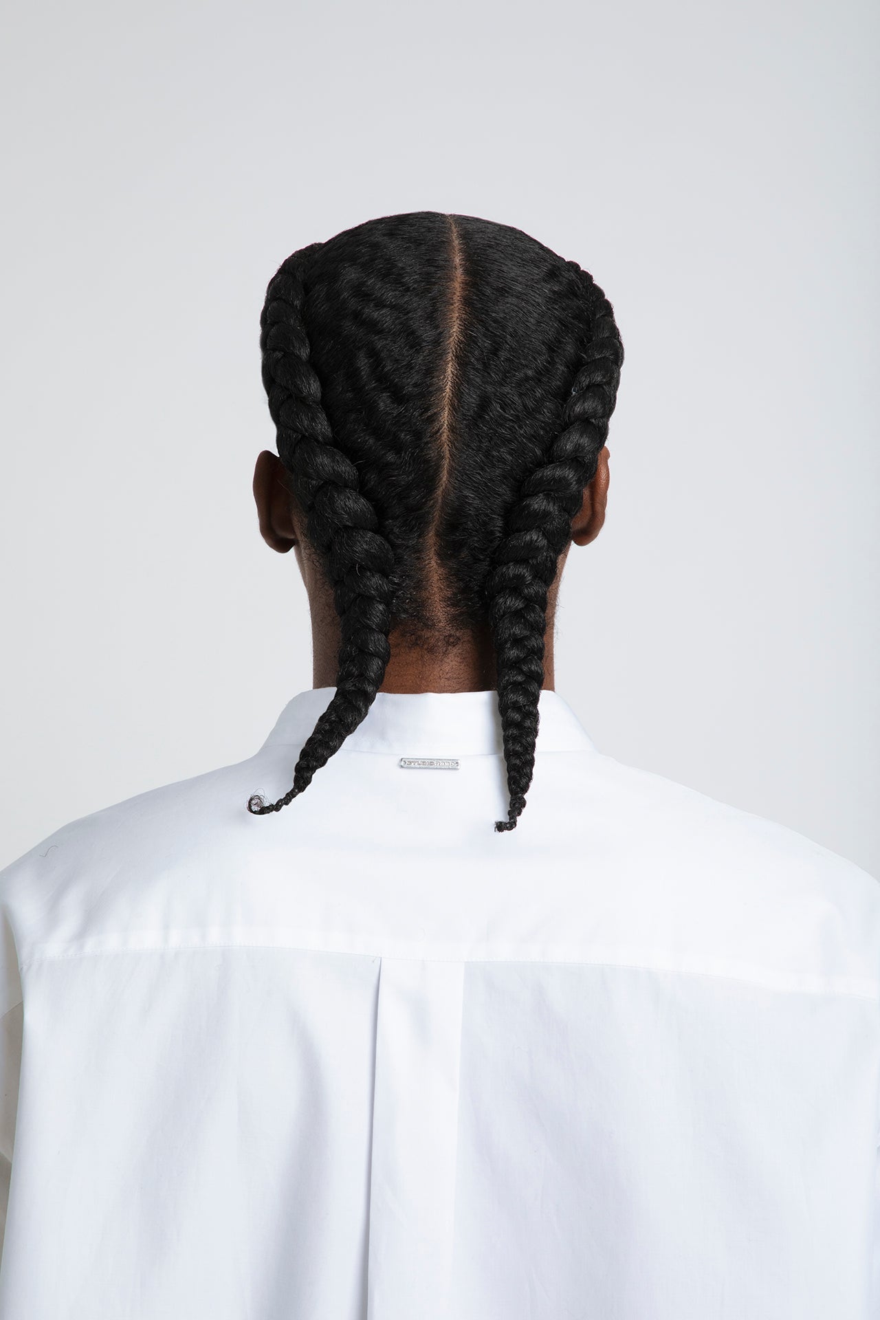 Oversized Shirt - White Model half back