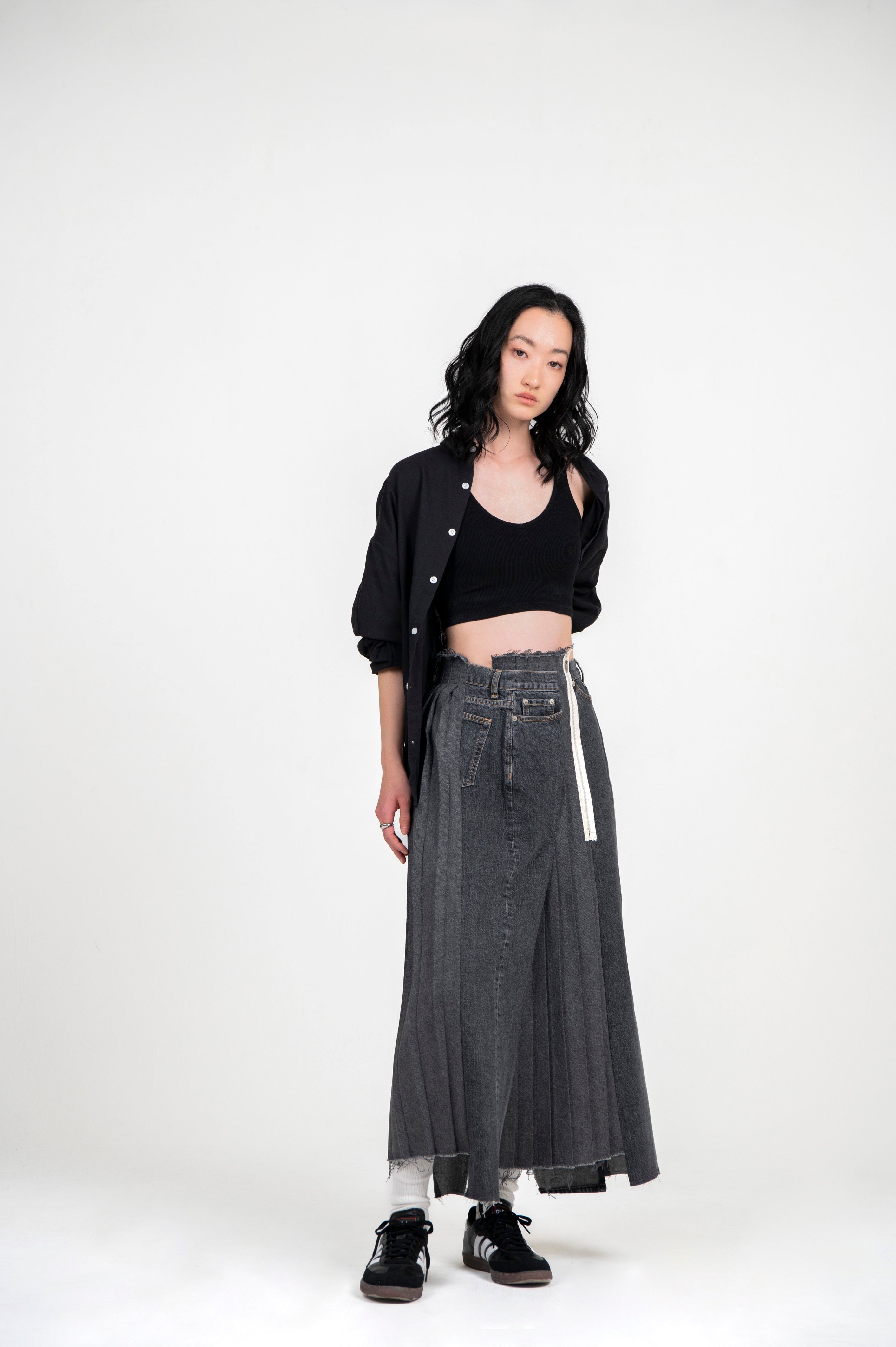 Sheer Double Gauze Shirt Black