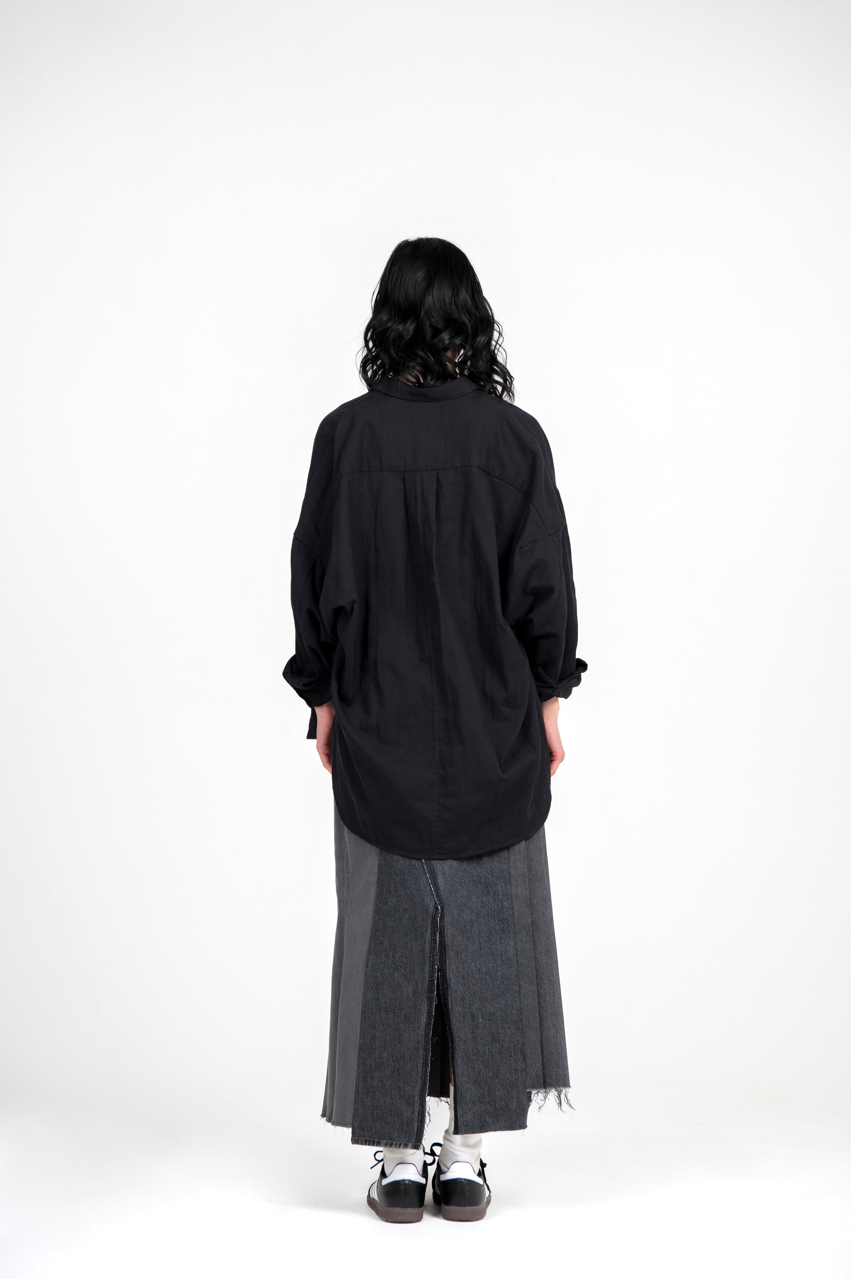 Sheer Double Gauze Shirt Black