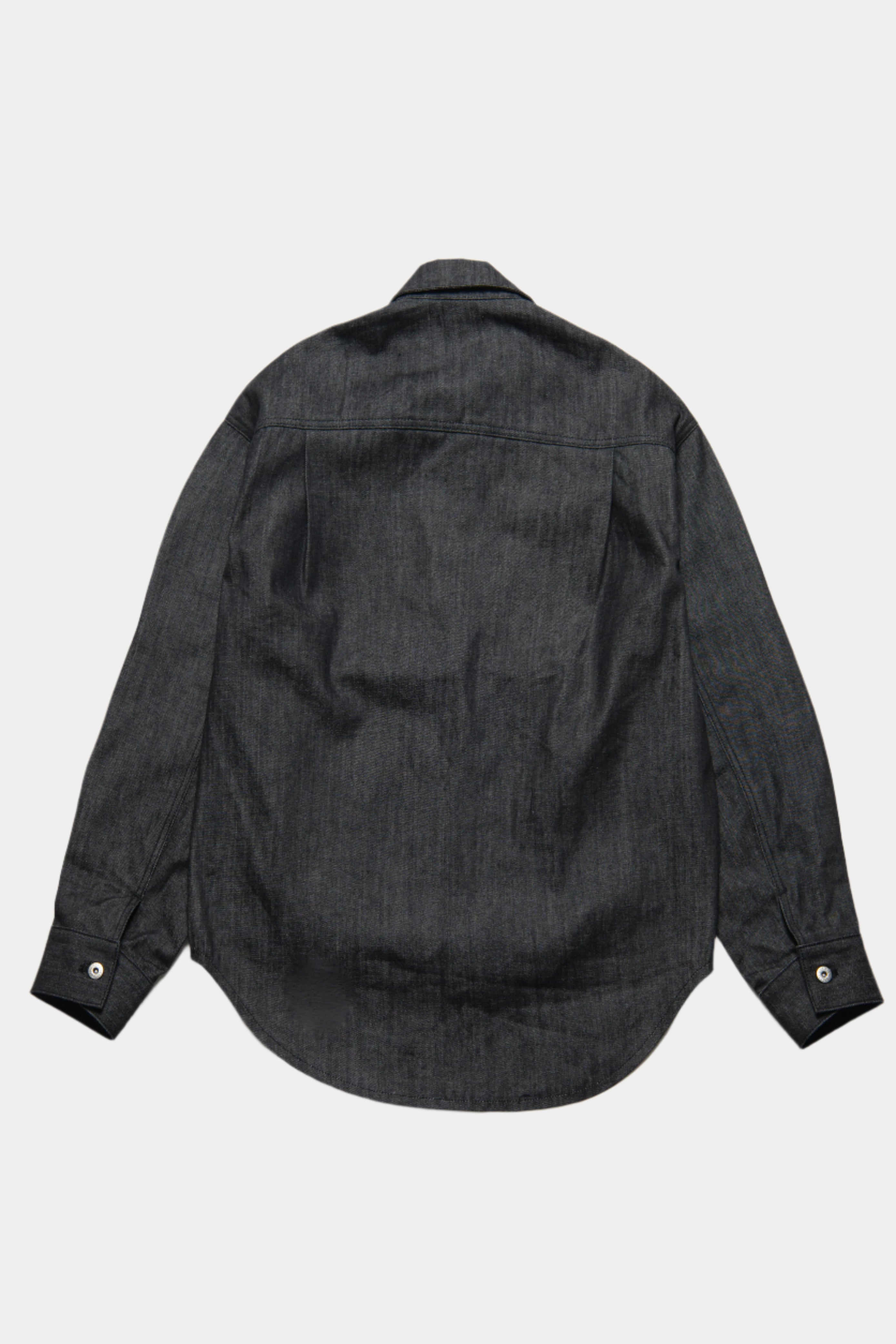 Oversized Denim Shirt Jacket Black
