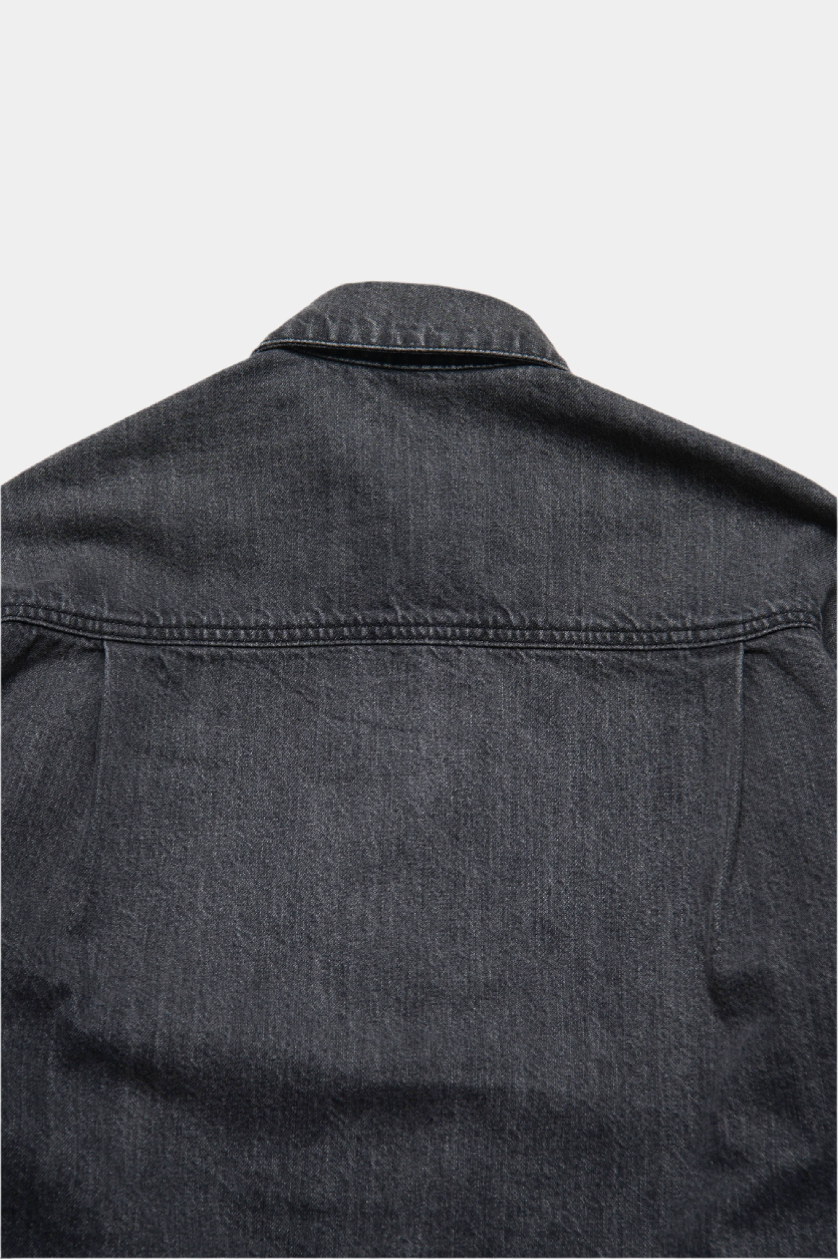 Oversized Denim Shirt Jacket Black