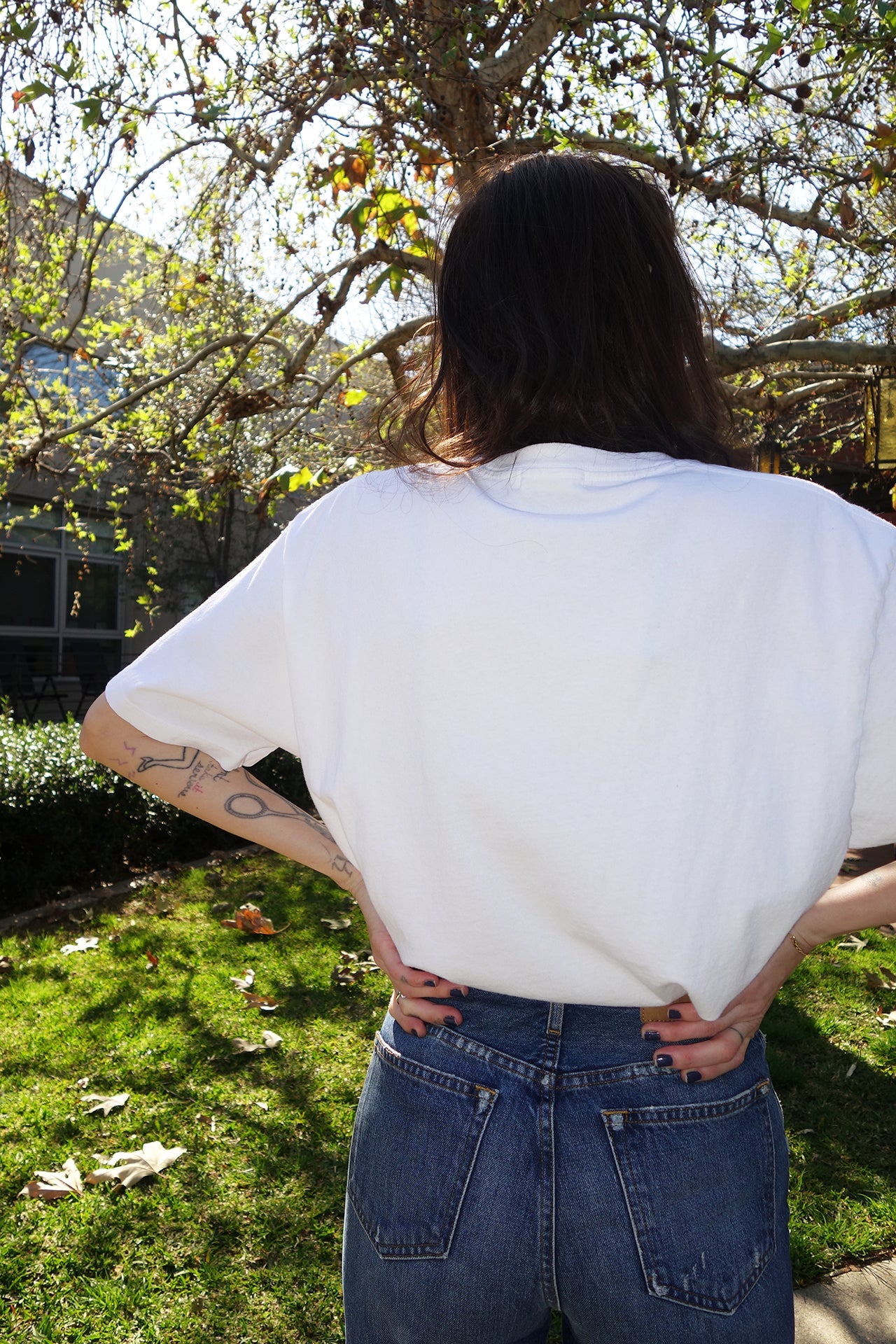 Tears of Gratitude T- Shirt - White Model back