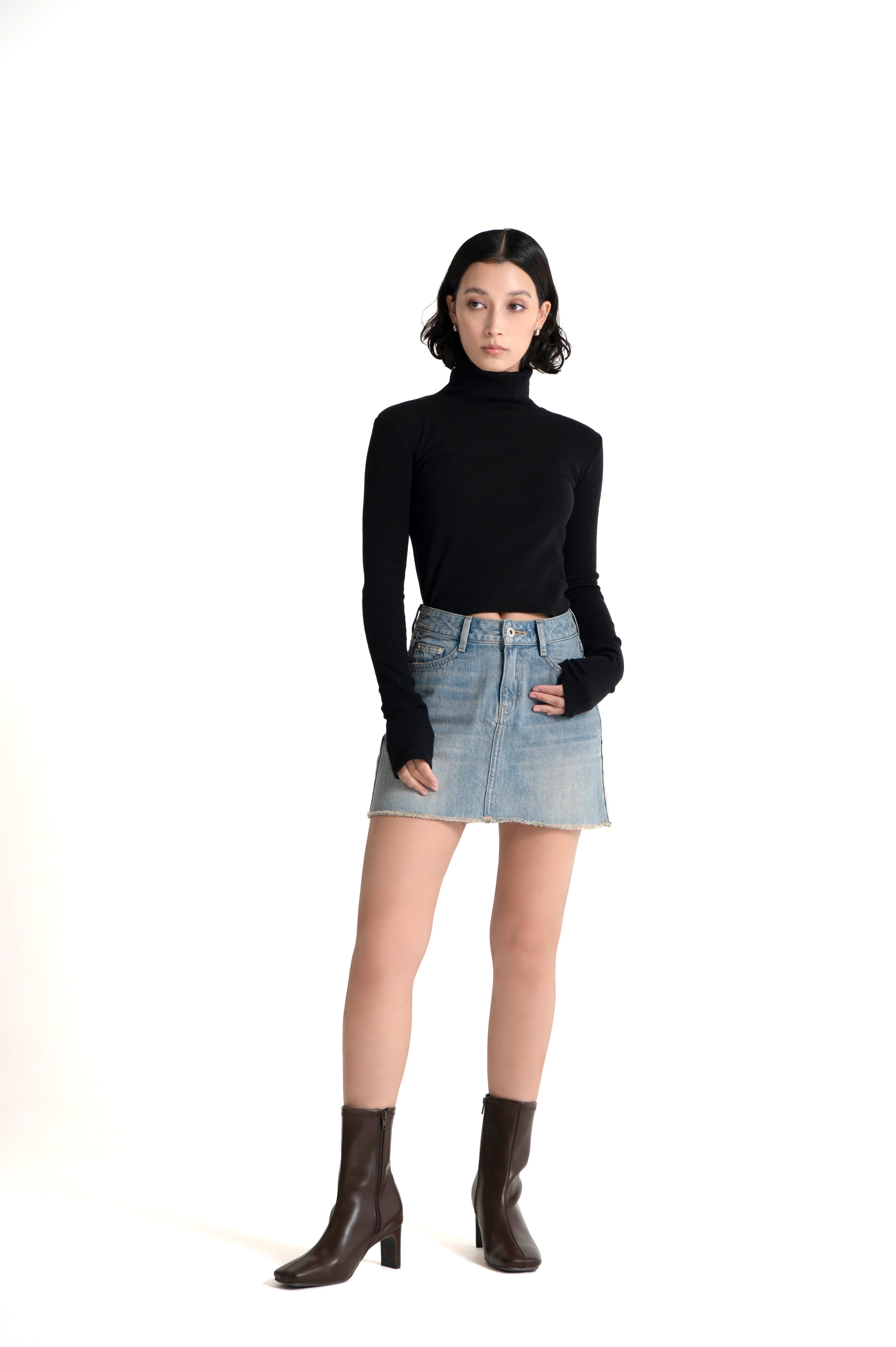 Denim Mini Skirt Indigo