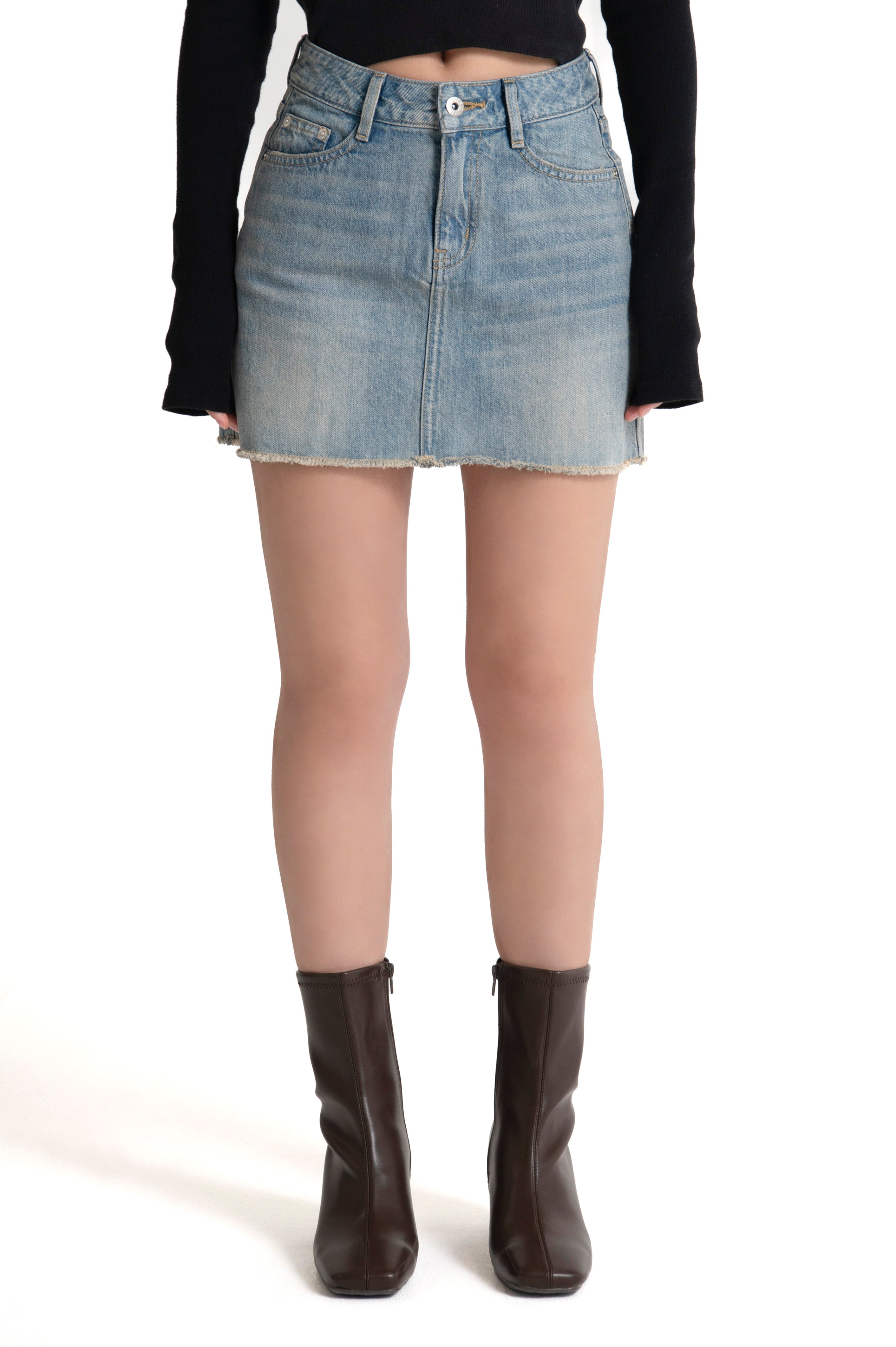 Denim Mini Skirt Indigo