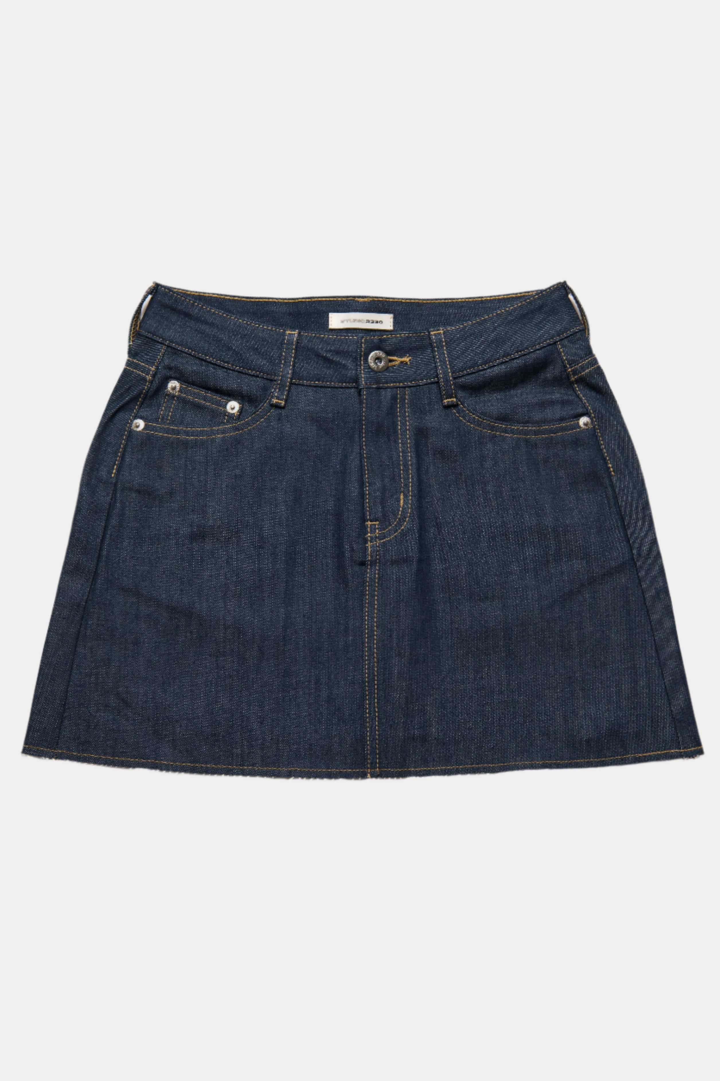 Denim Mini Skirt Dark Indigo