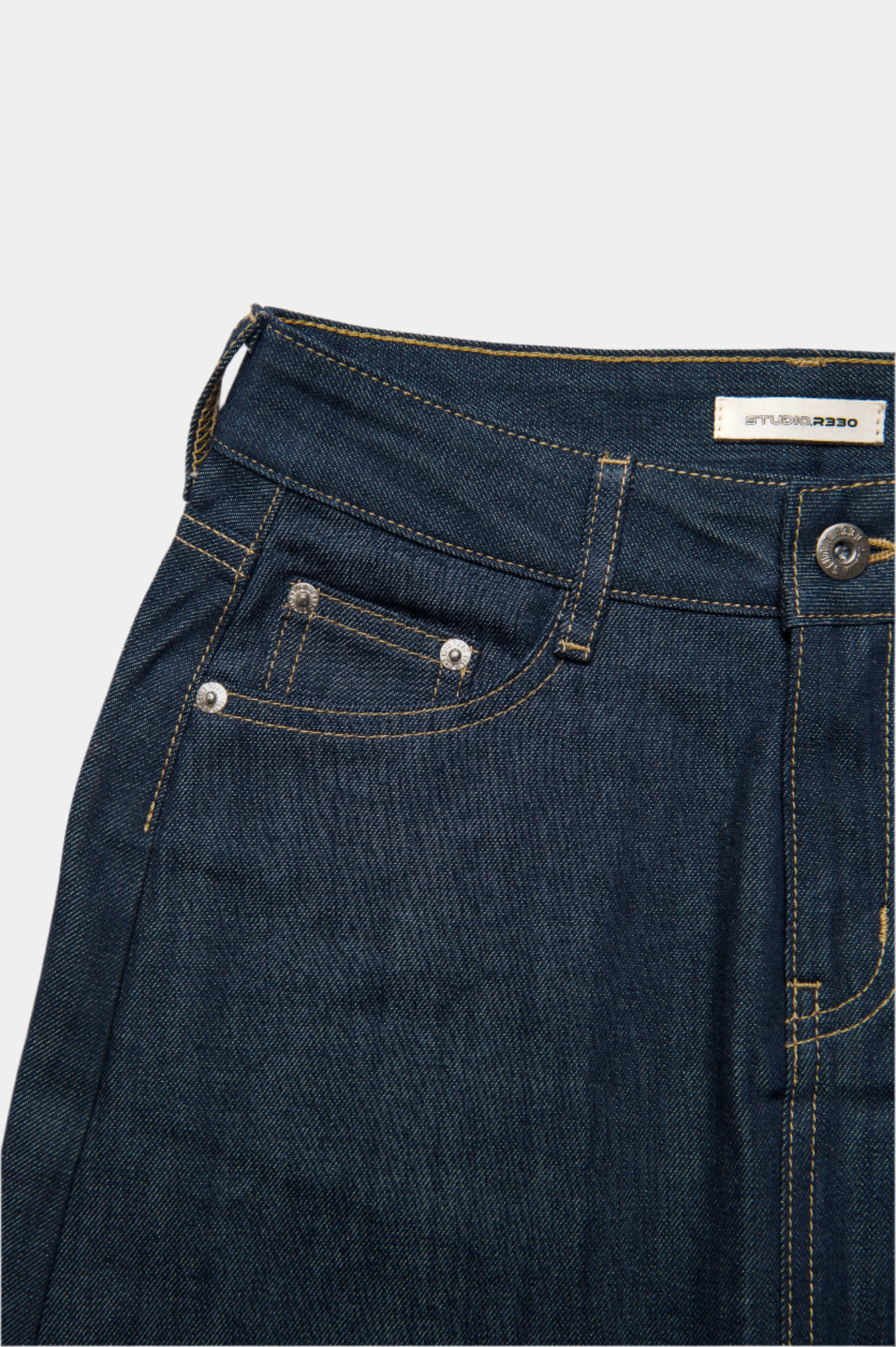 Denim Mini Skirt Dark Indigo