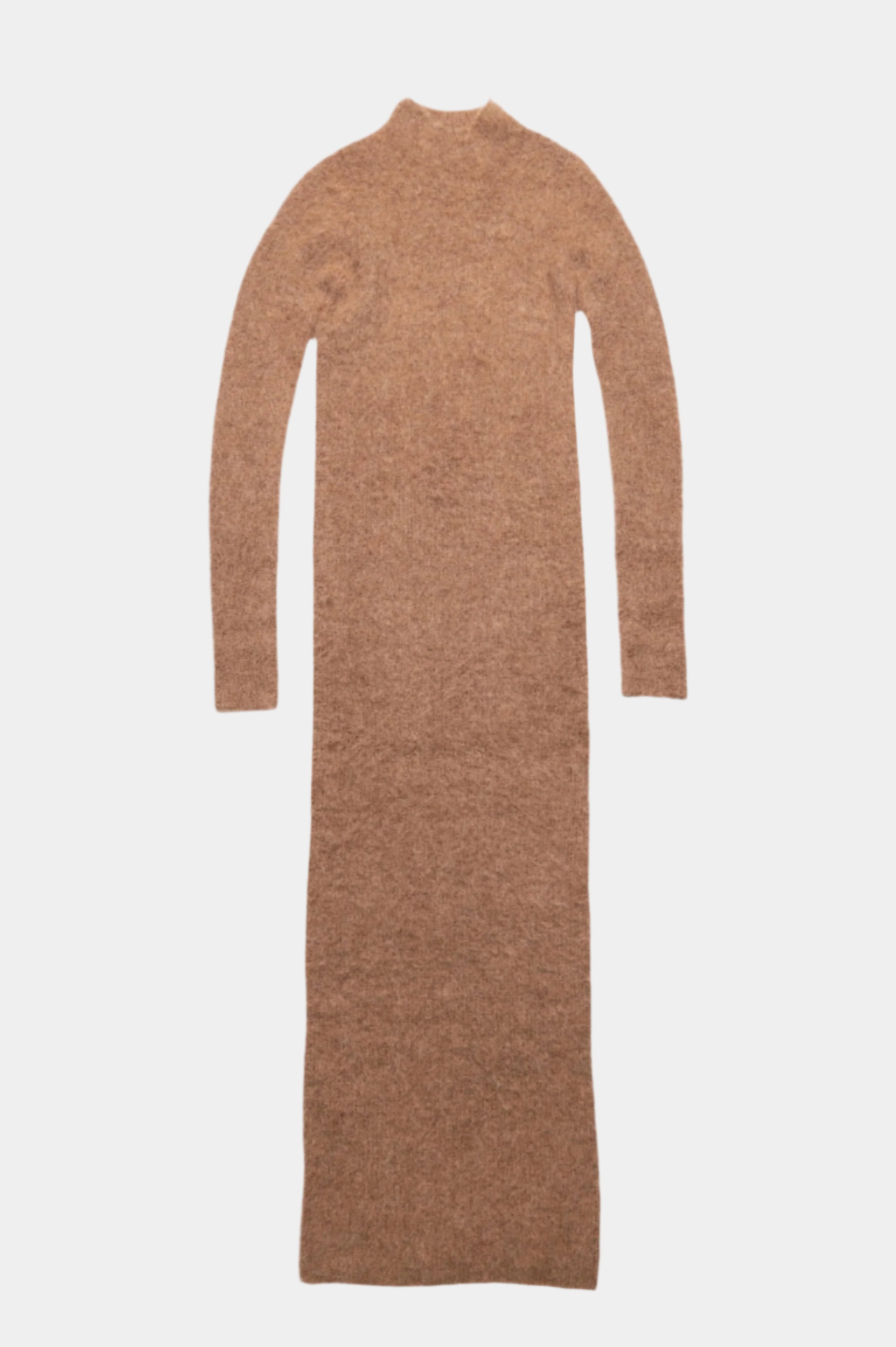 Long Sweater Dress Light Brown