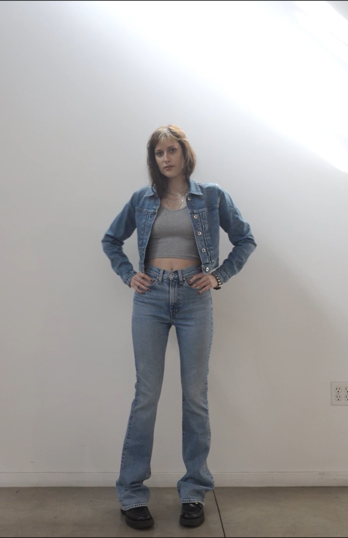 Fitted Denim Jacket Light Indigo video