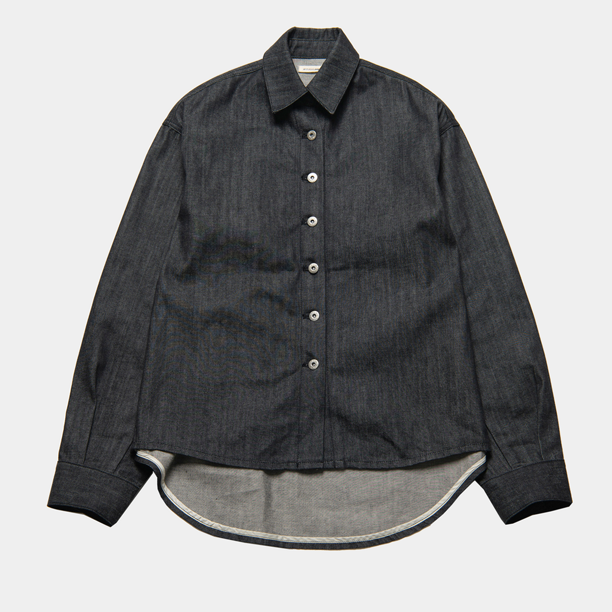 Oversized Denim Shirt Jacket Black
