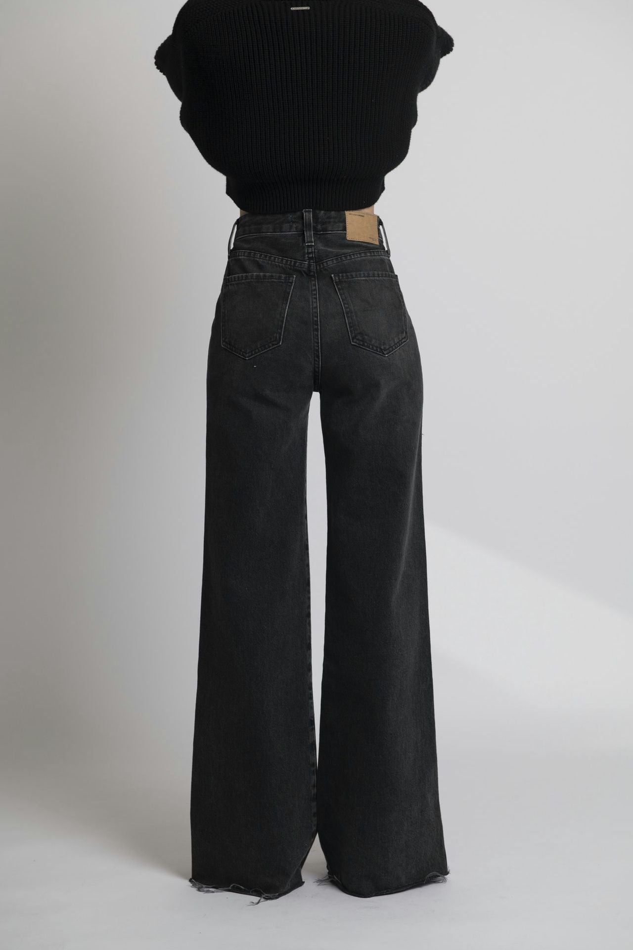 Rigid Wide Leg - Black Model back