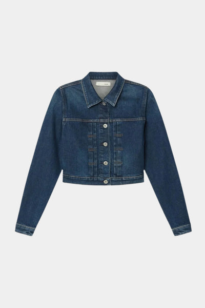Fitted Denim Jacket Dark Indigo
