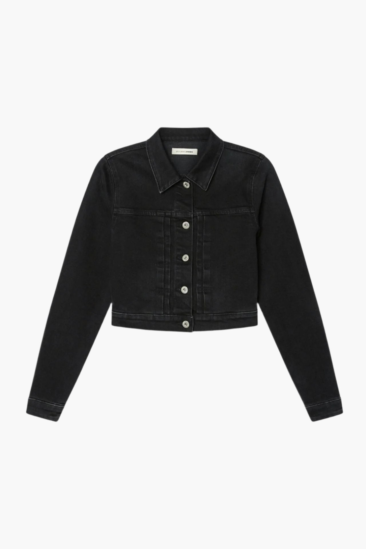 Fitted Denim Jacket - Black