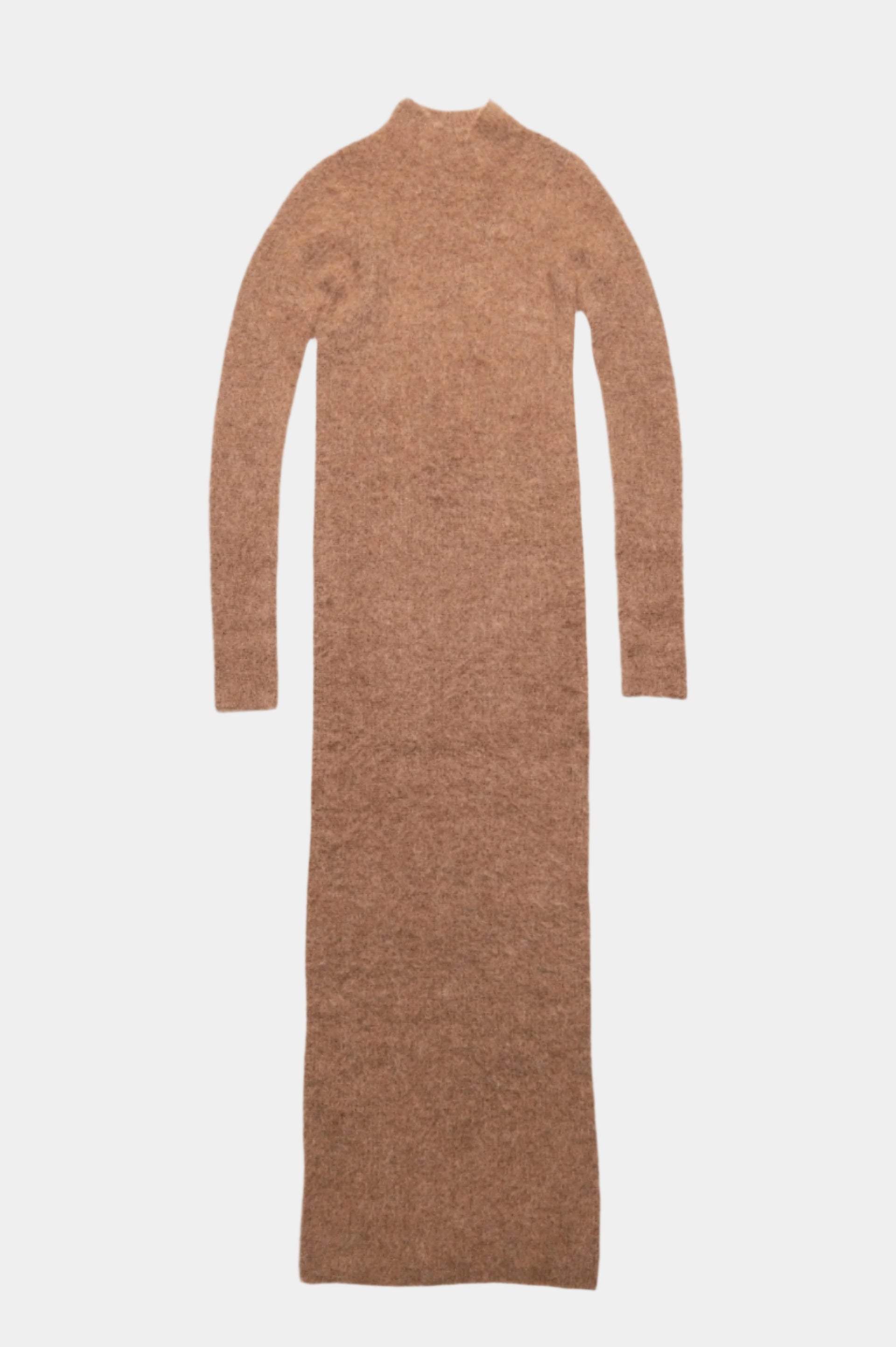 Long Sweater Dress Light Brown