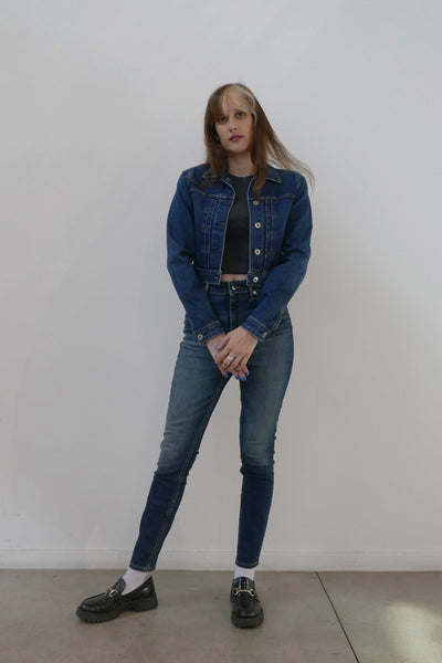 High Rise Skinny Dark Indigo video